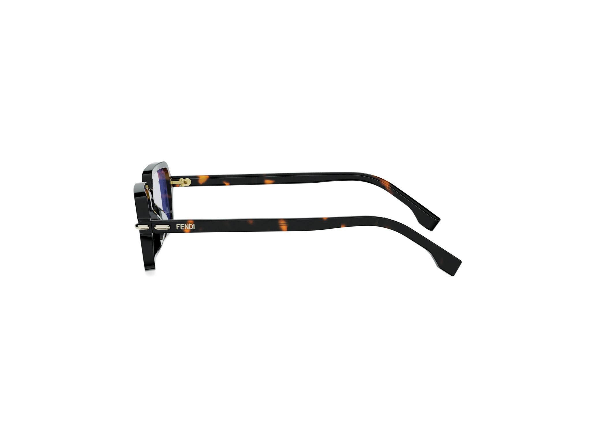 FENDI FE40174I Fendi Selleria Havana Rectangular Sunglasses