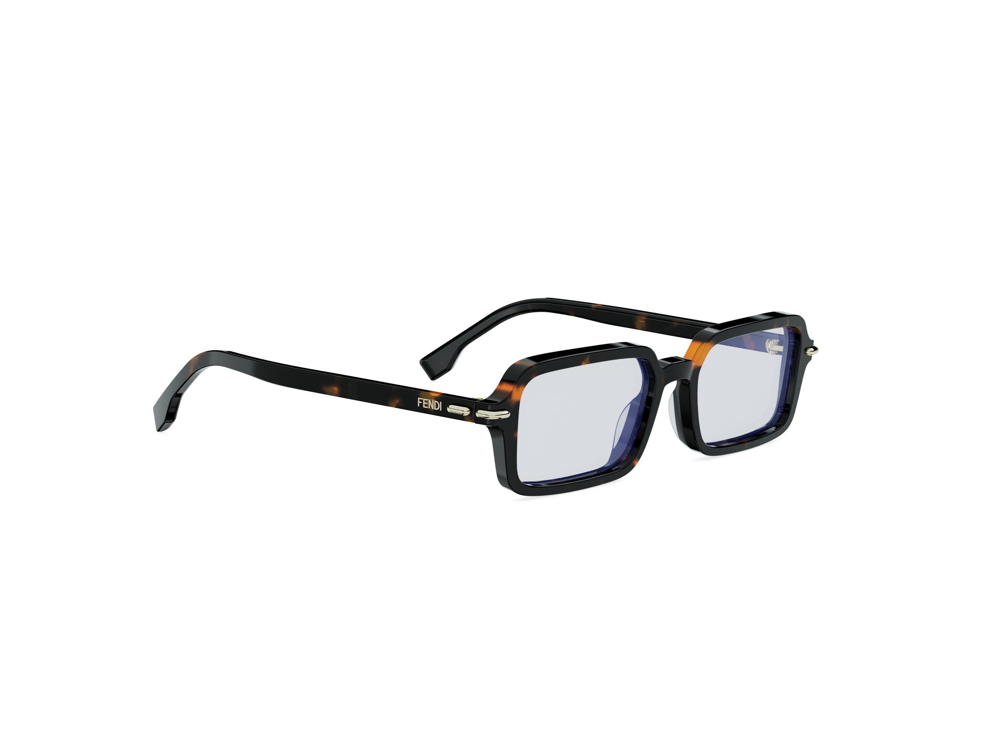FENDI FE40174I Fendi Selleria Havana Rectangular Sunglasses