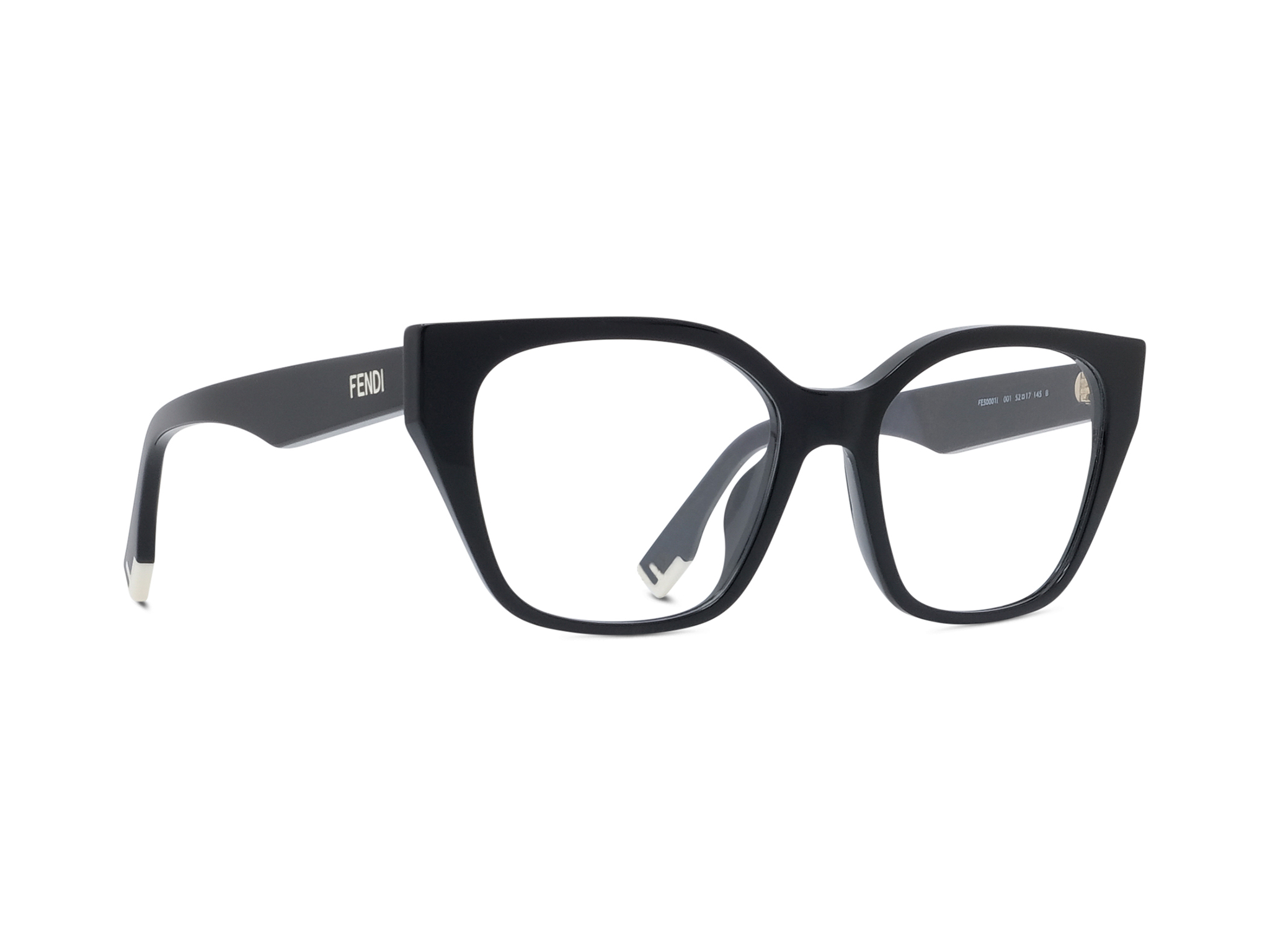 FENDI FE50001I Fendi Way Black Geometric Eyeglasses