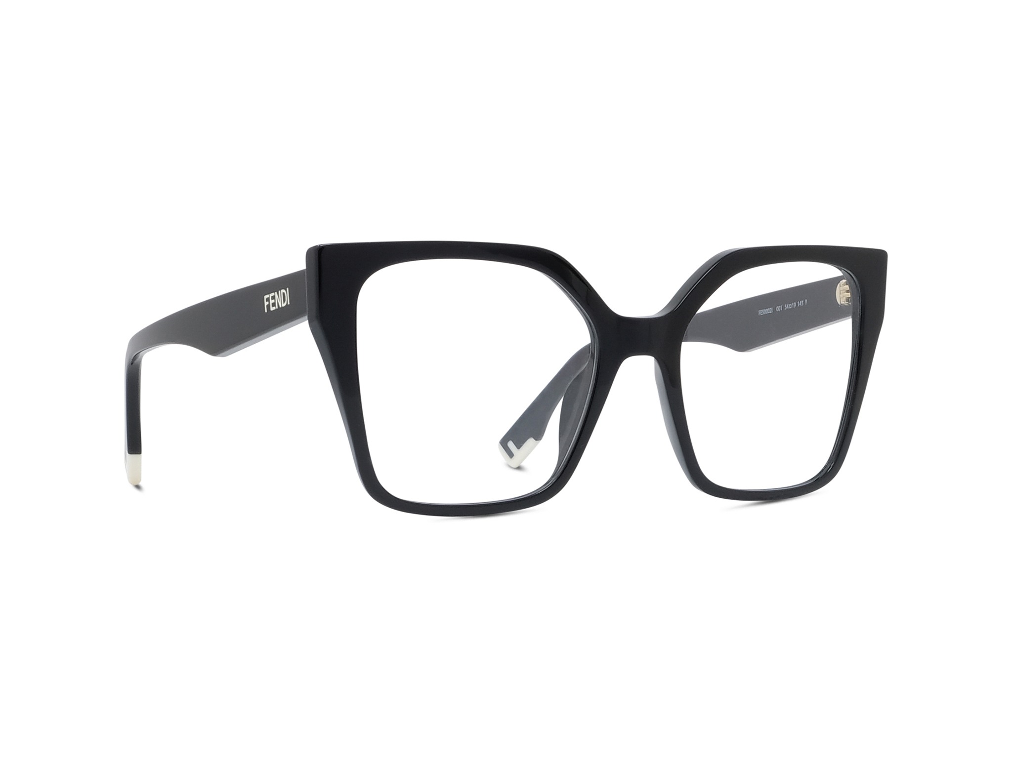 FENDI FE50002I Fendi Way Black Geometric Eyeglasses