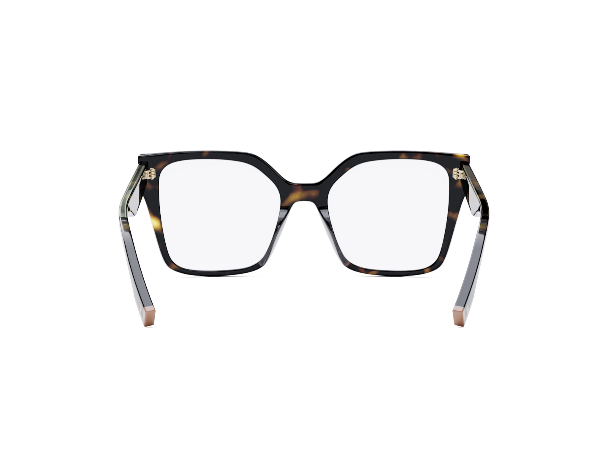 FENDI FE50002I Fendi Way Havana Geometric Eyeglasses