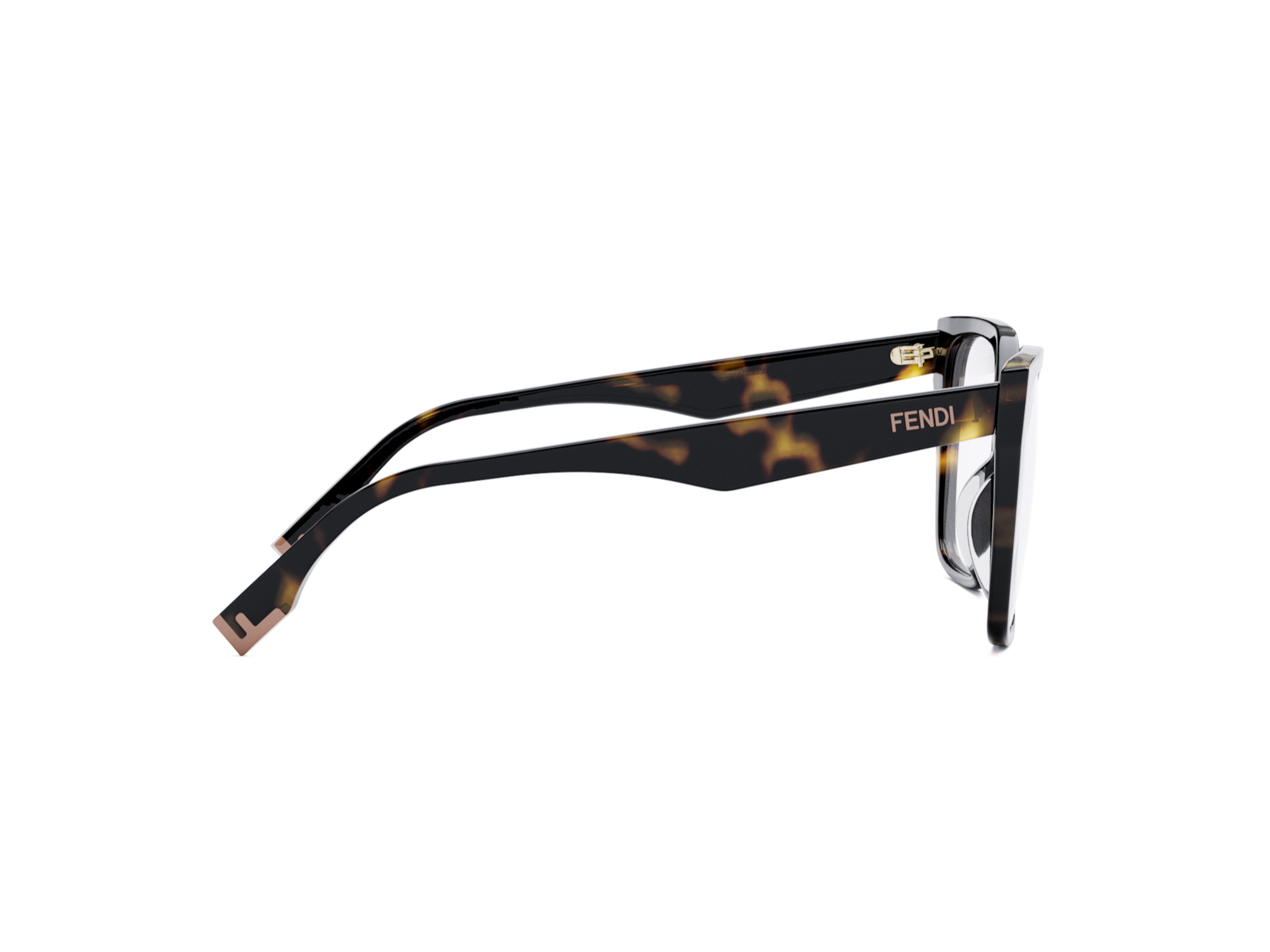 FENDI FE50002I Fendi Way Havana Geometric Eyeglasses