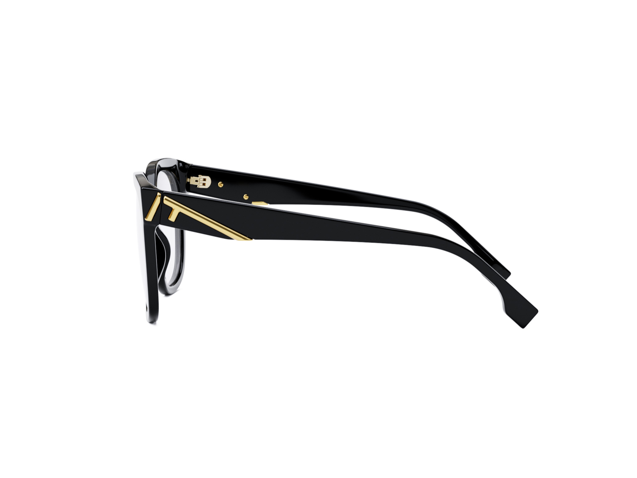 FENDI FE50064I FENDI FIRST Black Square Eyeglasses