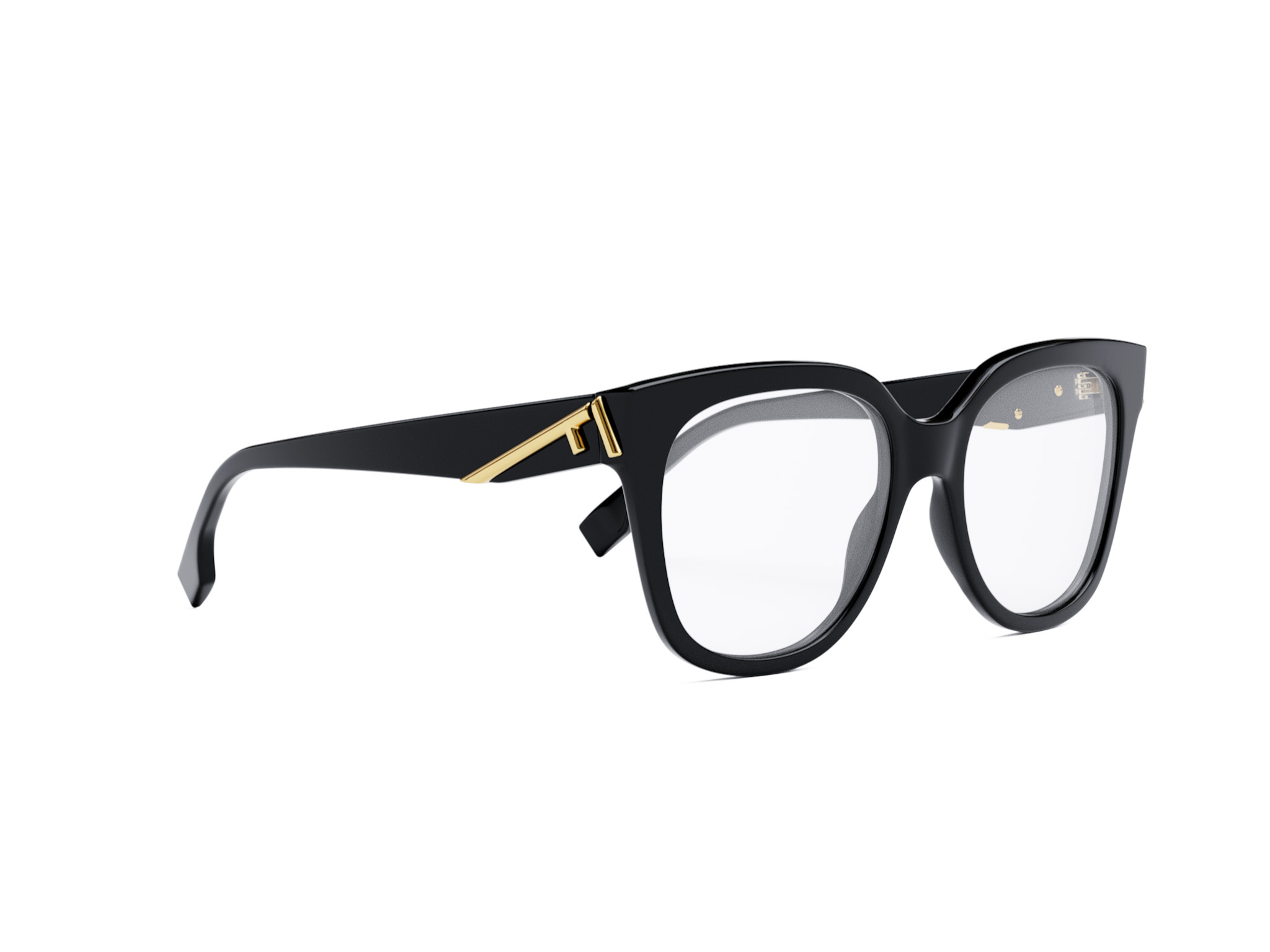 FENDI FE50064I FENDI FIRST Black Square Eyeglasses