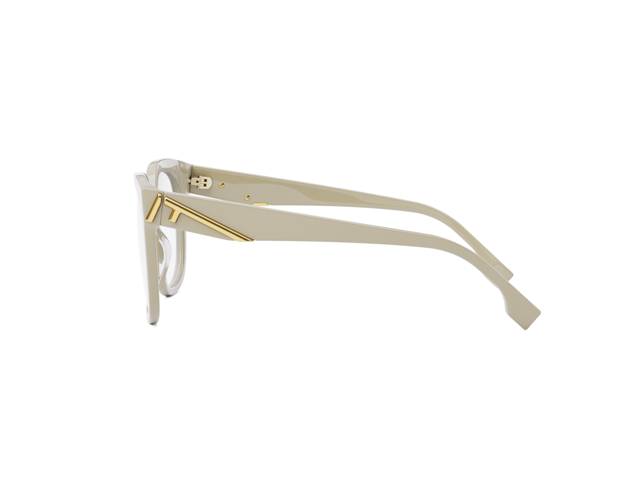 FENDI FE50064I FENDI FIRST Ivory Square Eyeglasses