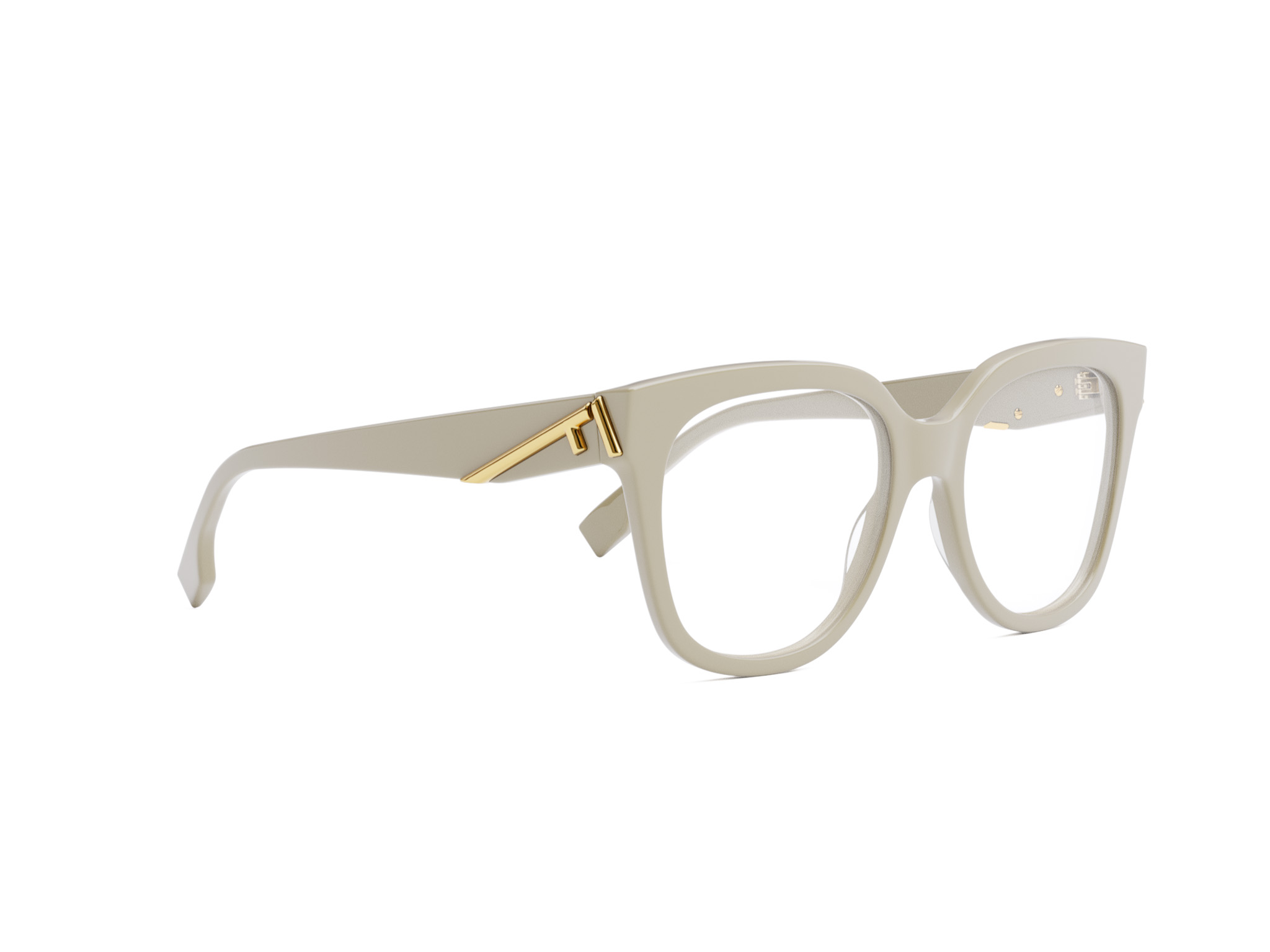 FENDI FE50064I FENDI FIRST Ivory Square Eyeglasses