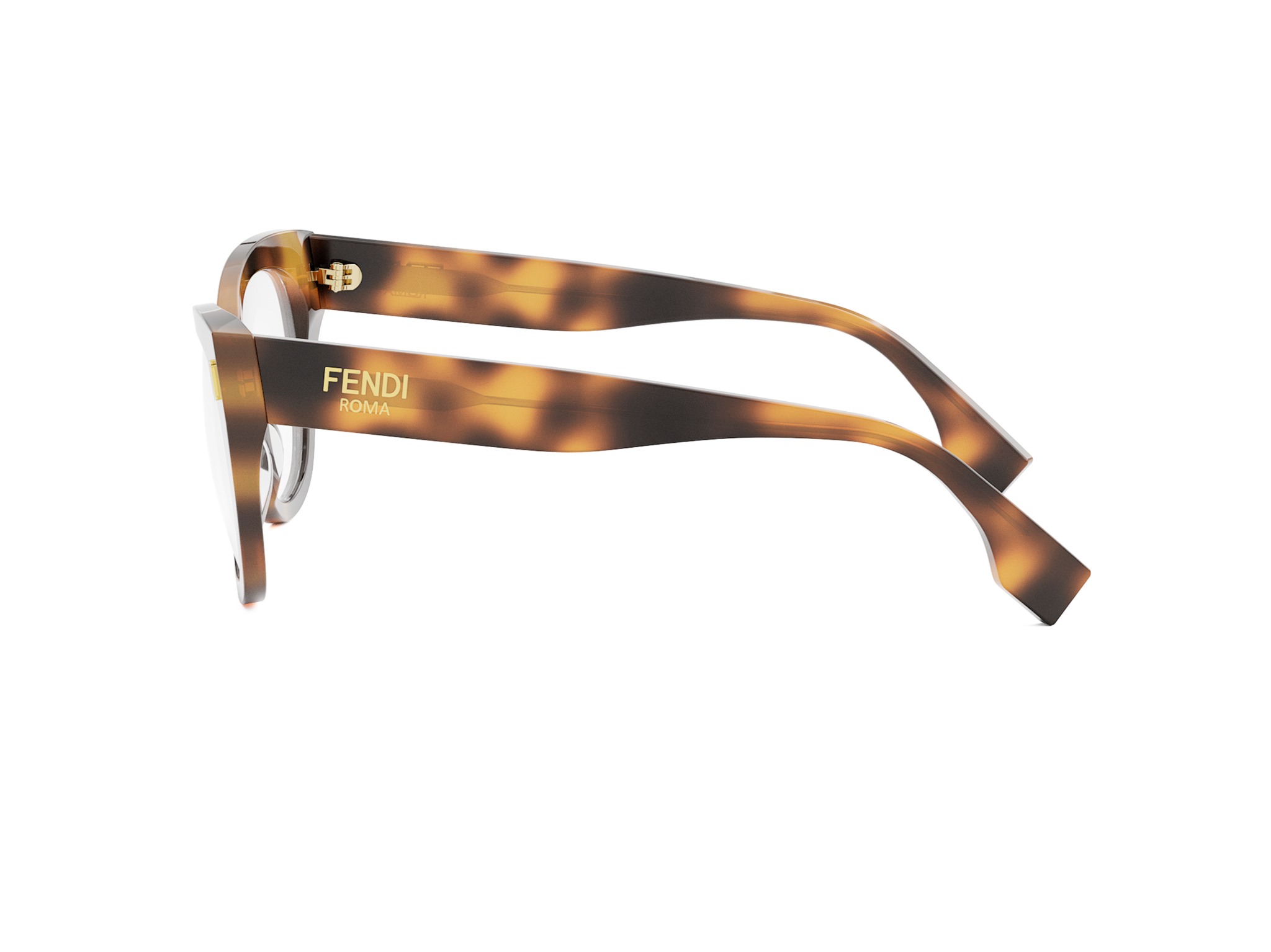 FENDI FE50086I FENDI ROMA Havana Round Eyeglasses
