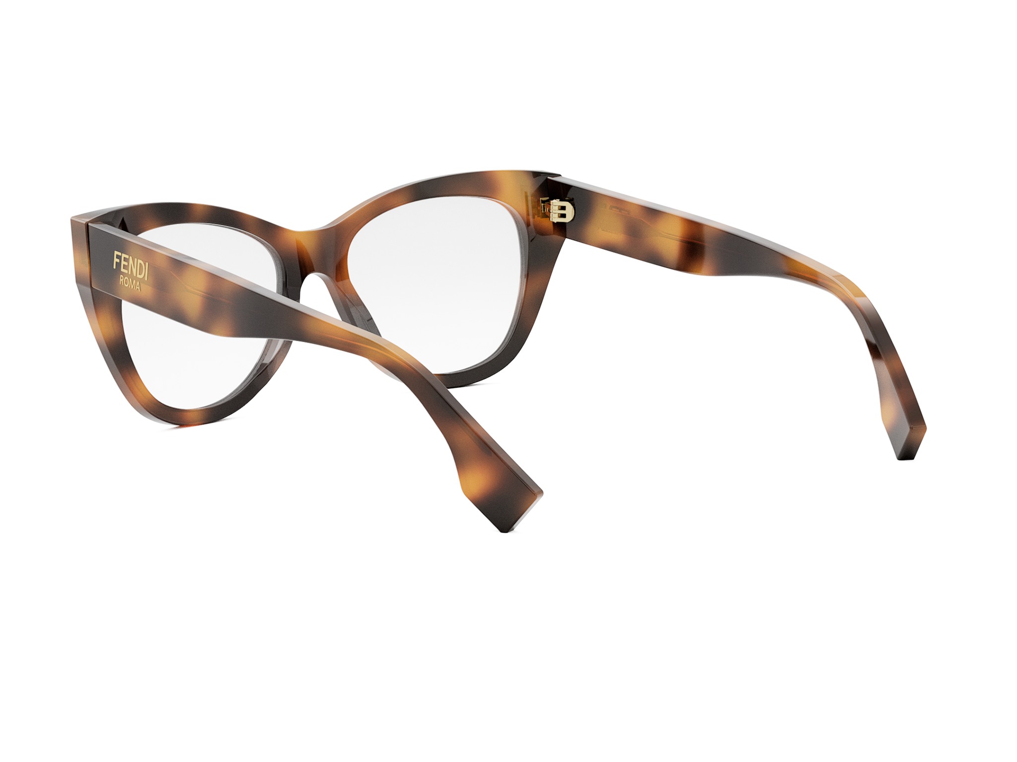 FENDI FE50086I FENDI ROMA Havana Round Eyeglasses