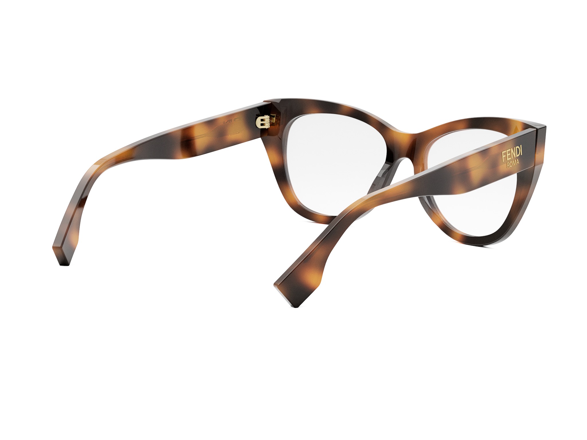 FENDI FE50086I FENDI ROMA Havana Round Eyeglasses