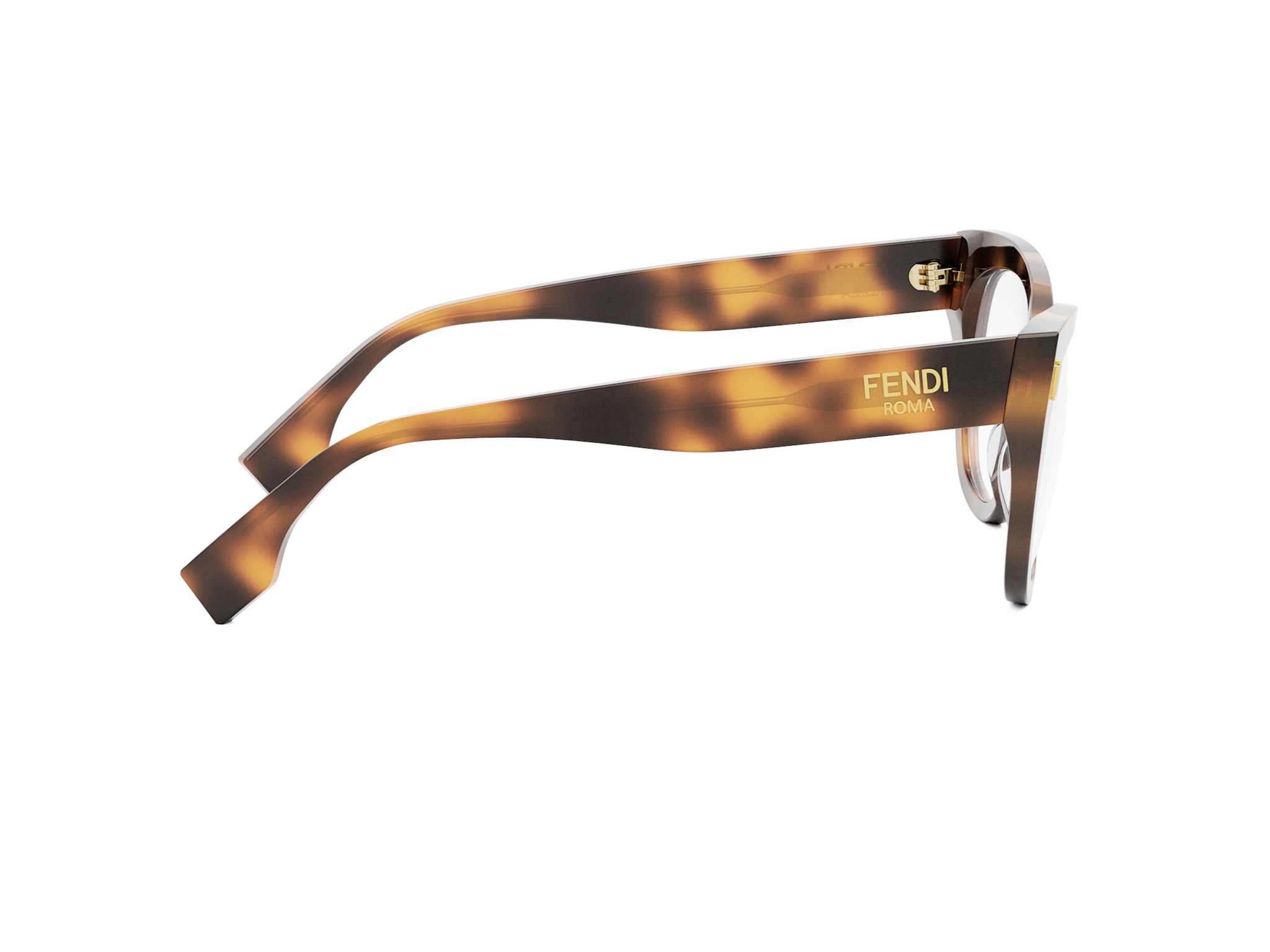 FENDI FE50086I FENDI ROMA Havana Round Eyeglasses