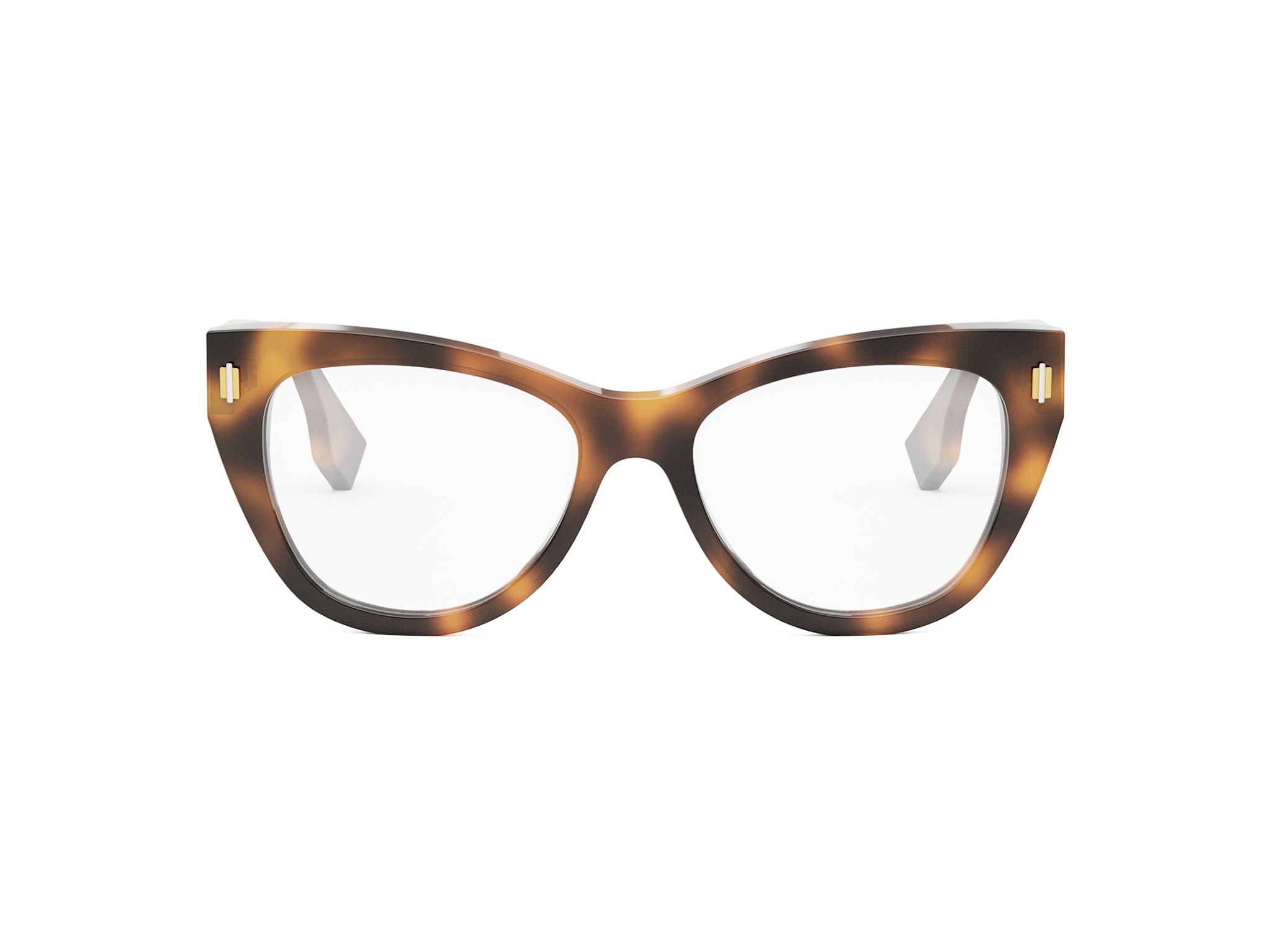 FENDI FE50086I FENDI ROMA Havana Round Eyeglasses