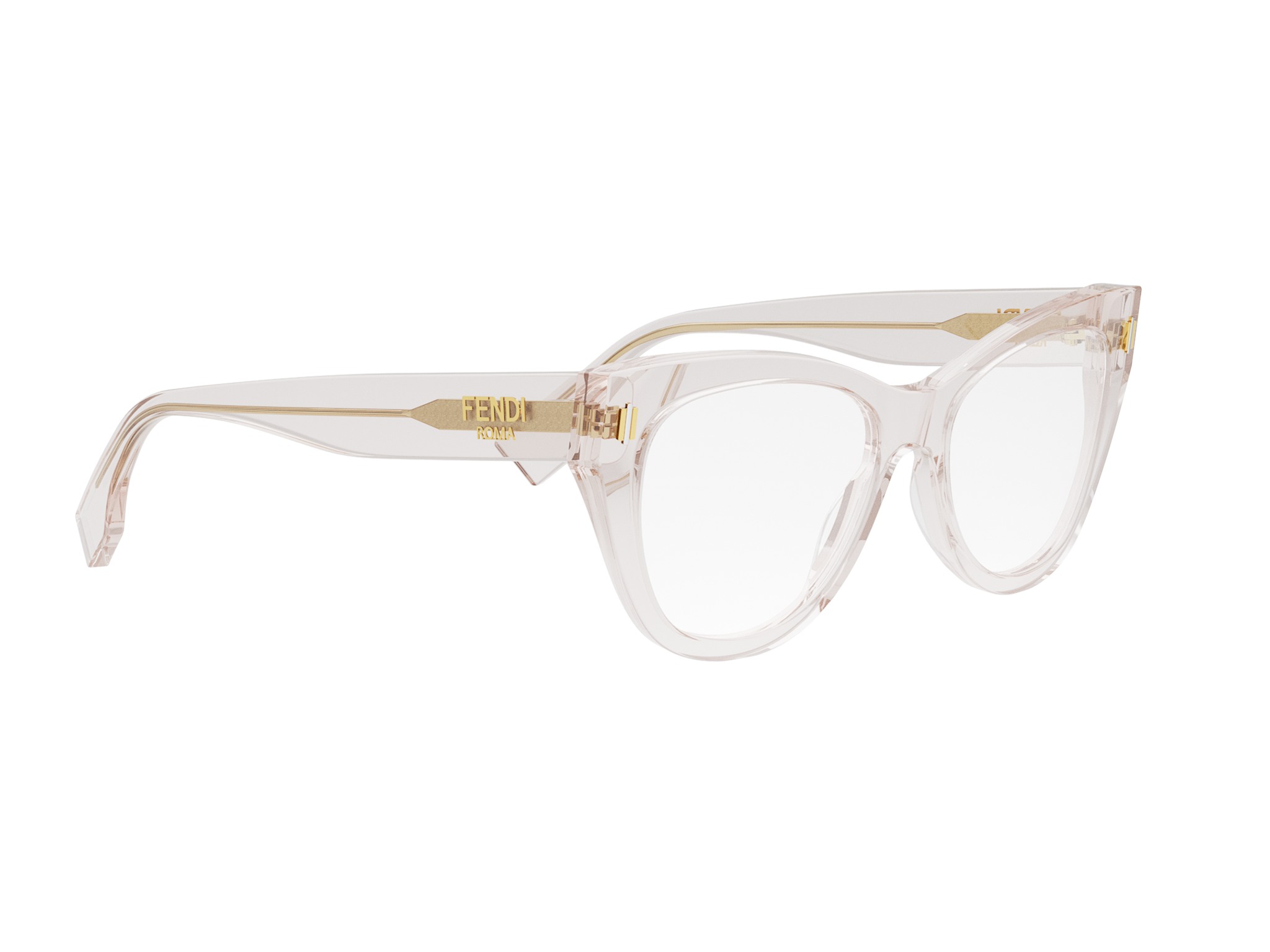 FENDI FE50086I FENDI ROMA Rose Round Eyeglasses