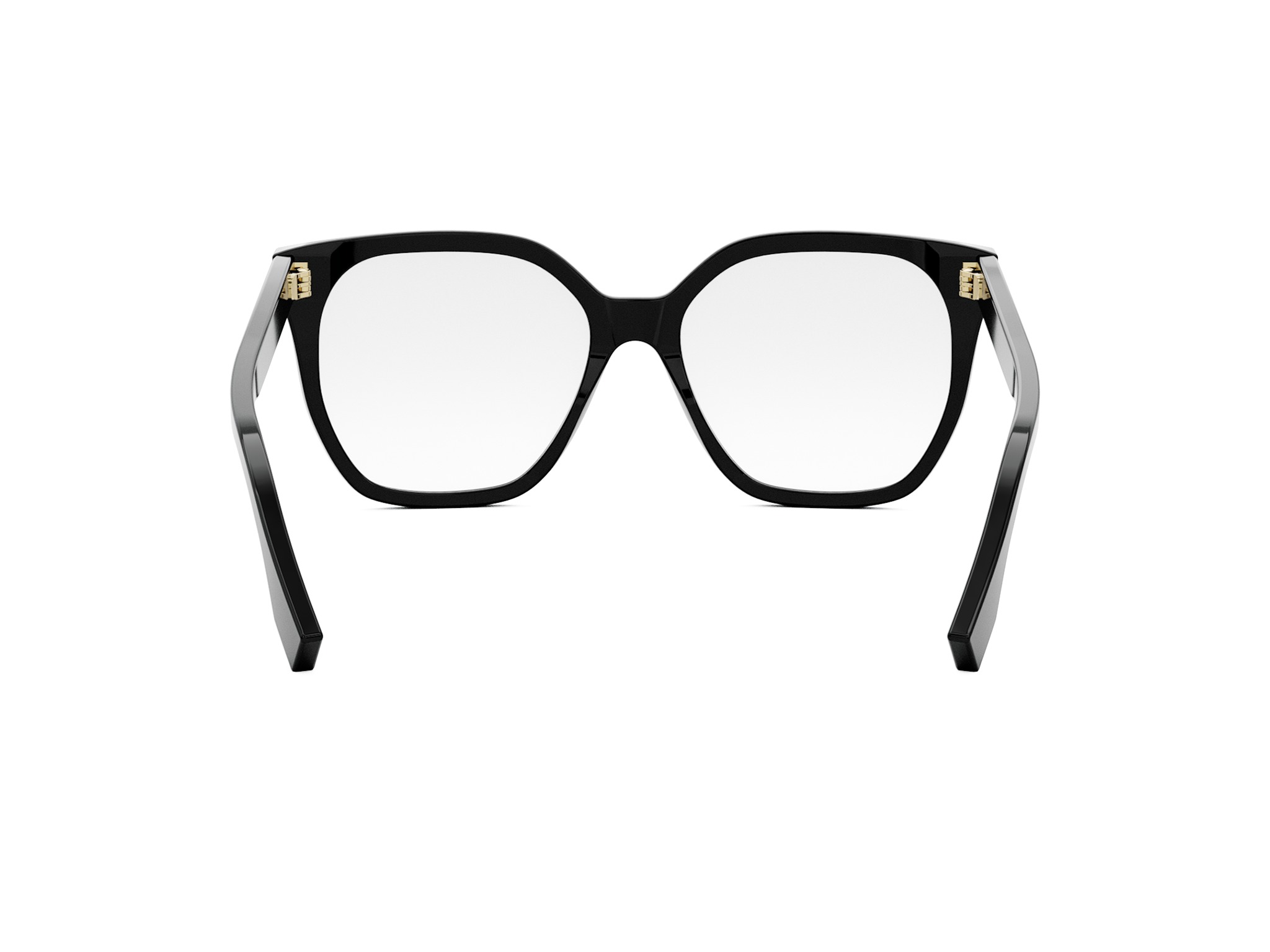 FENDI FE50087I Lettering Black Geometric Eyeglasses