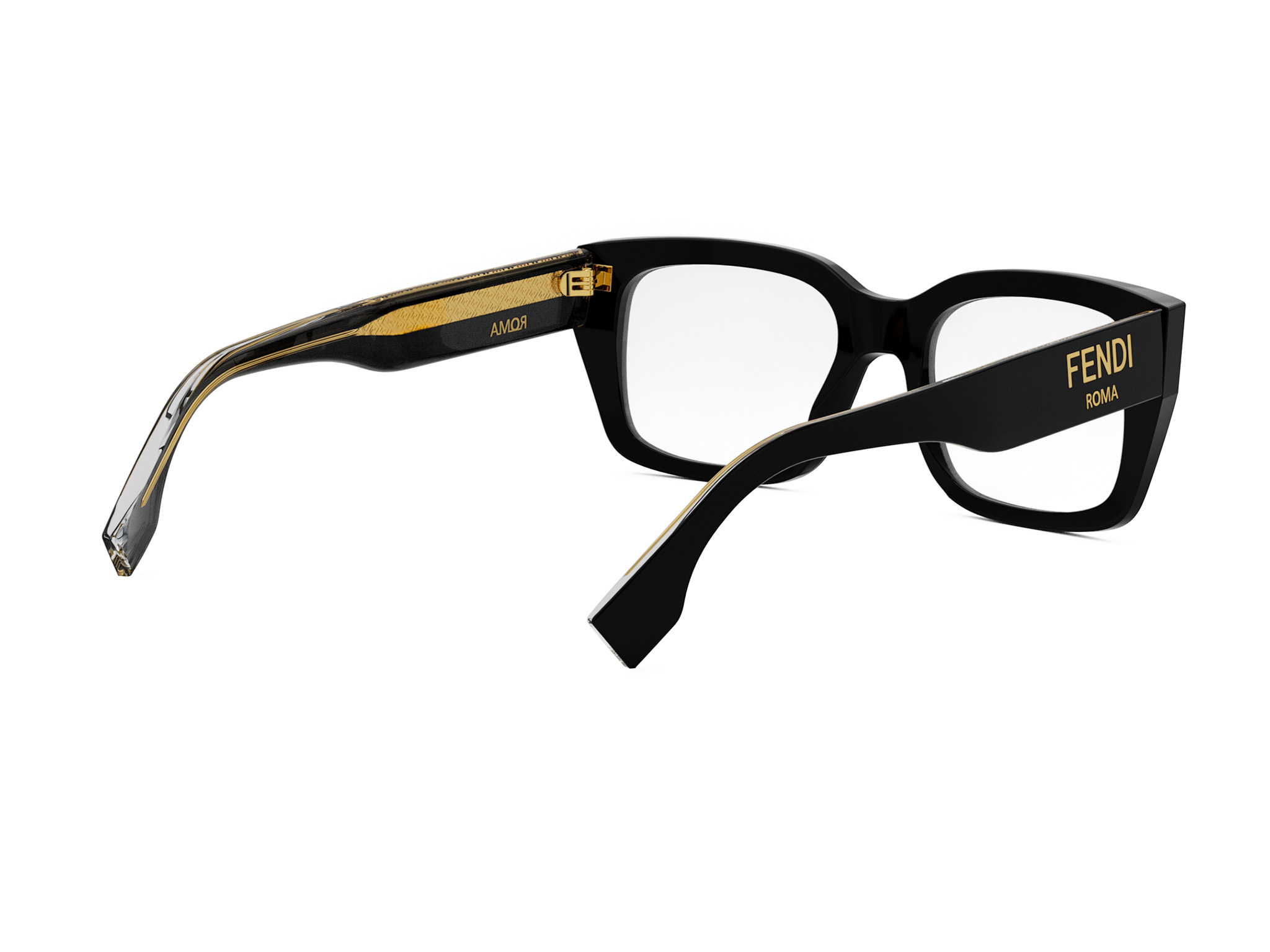 FENDI FE50094I FENDI ROMA Black Square Eyeglasses
