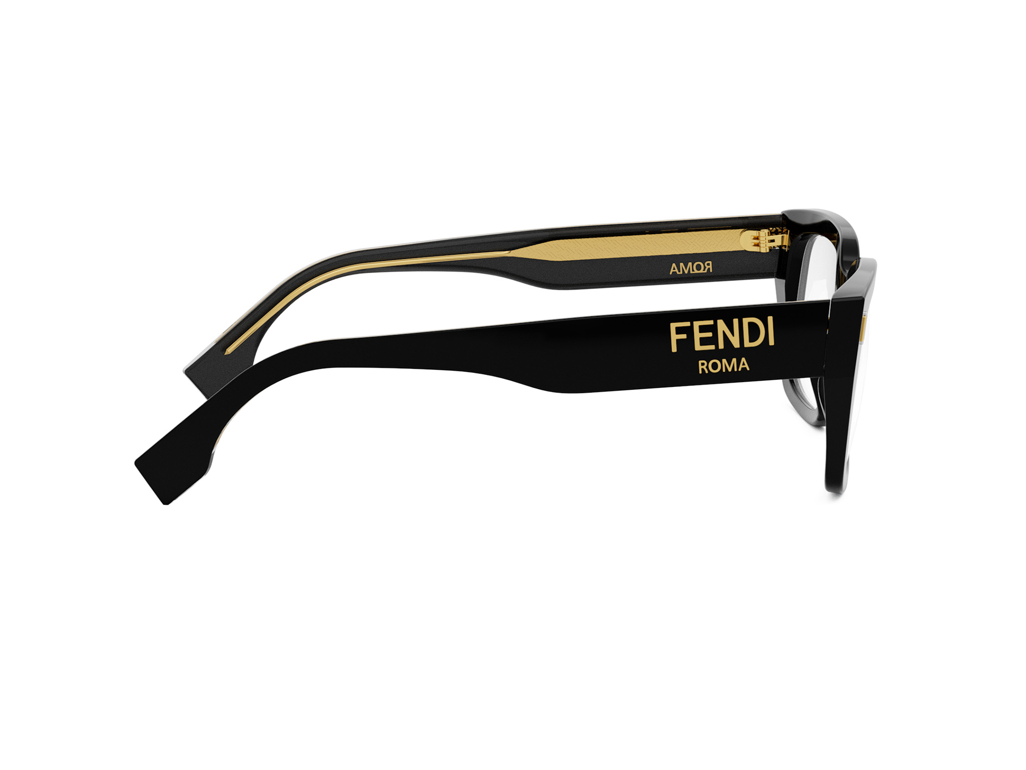 FENDI FE50094I FENDI ROMA Black Square Eyeglasses