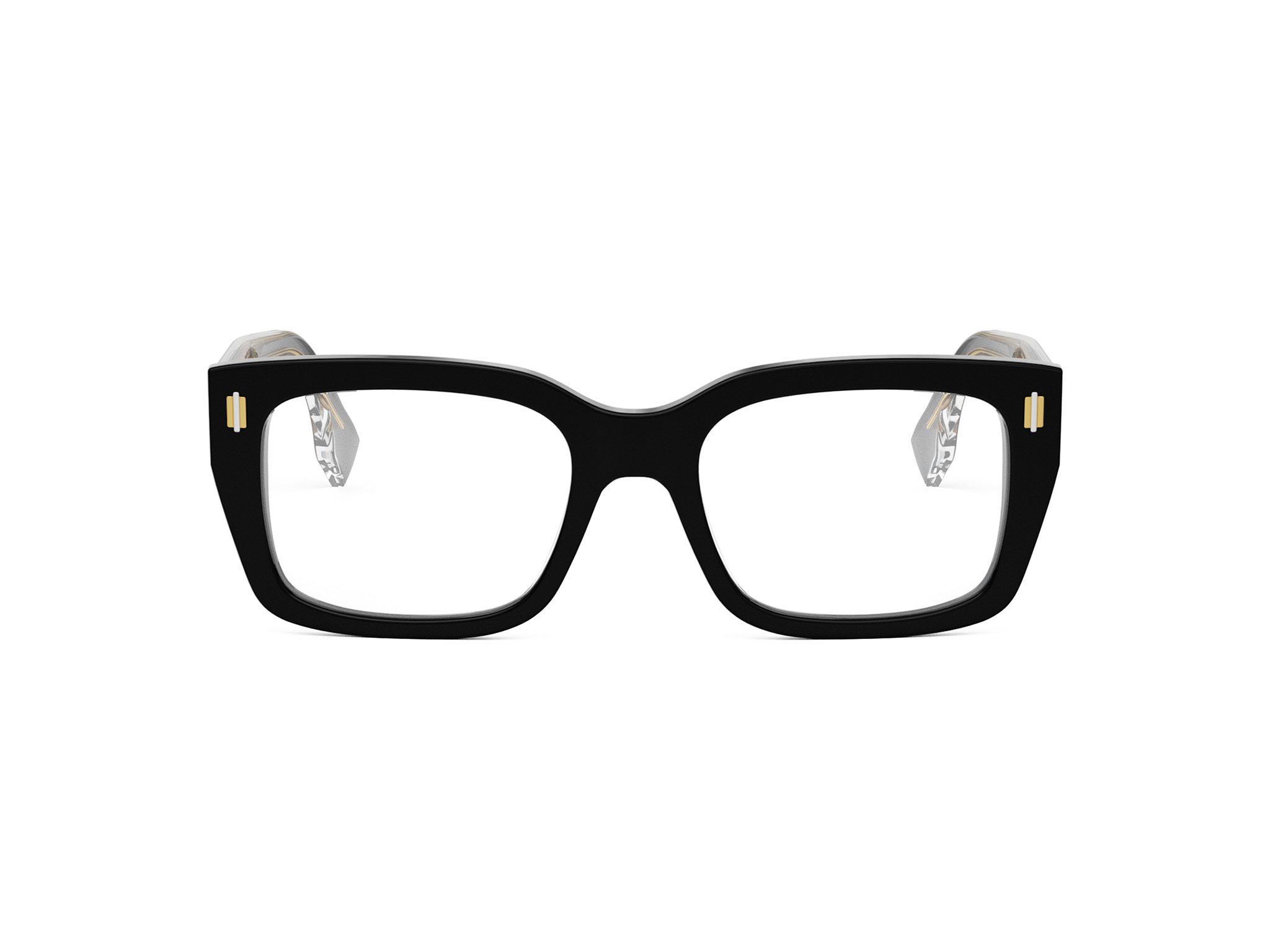 FENDI FE50094I FENDI ROMA Black Square Eyeglasses