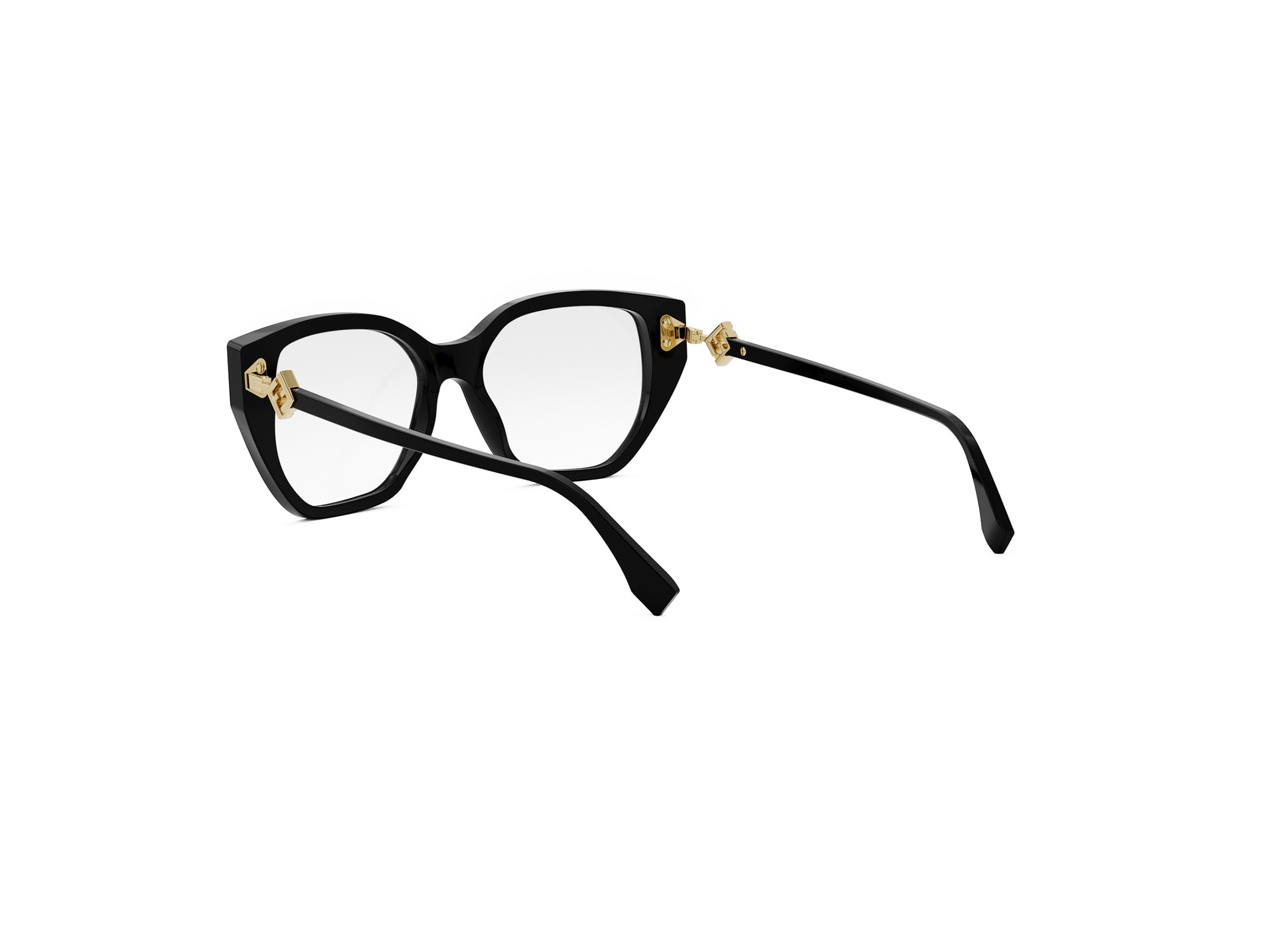 FENDI FE50100I FF Diamonds Black Rectangular Eyeglasses