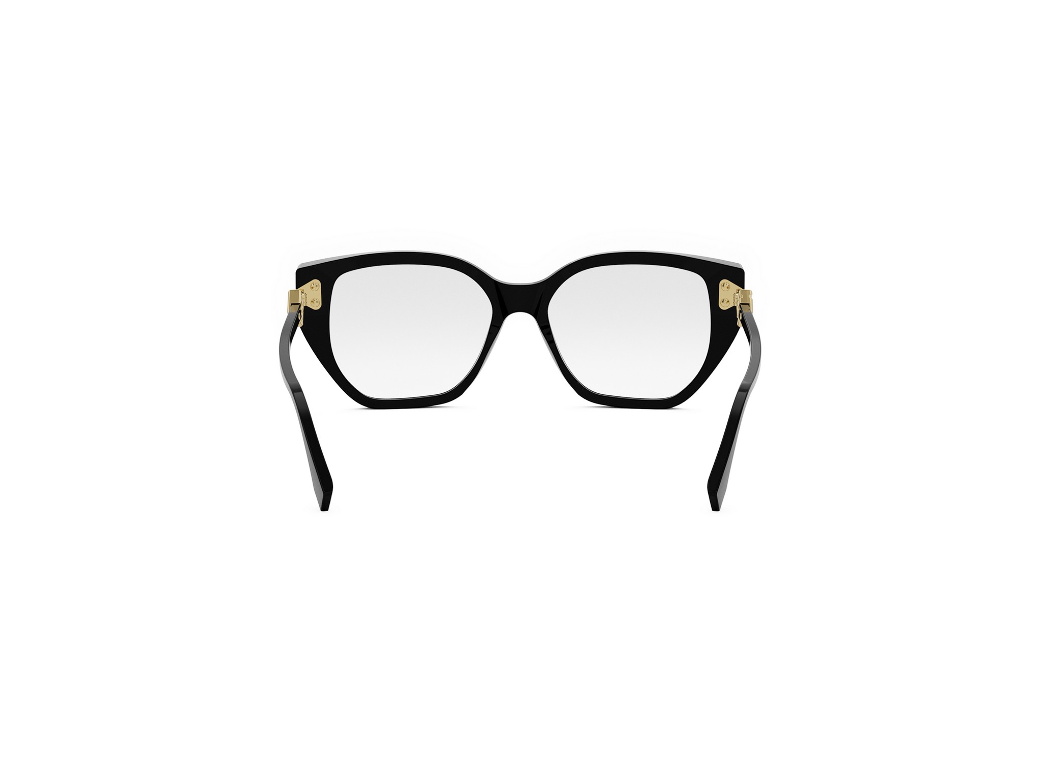 FENDI FE50100I FF Diamonds Black Rectangular Eyeglasses