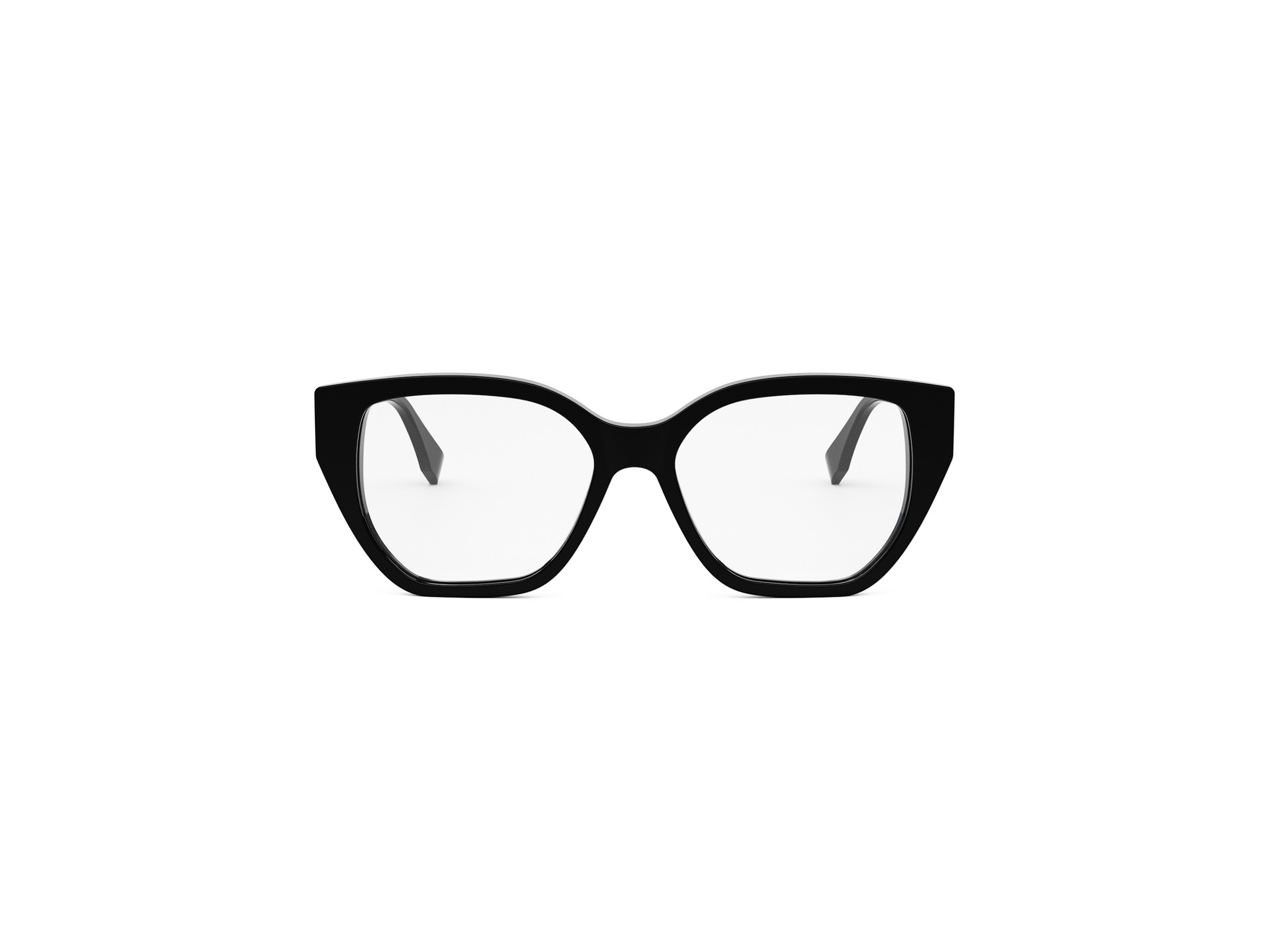 FENDI FE50100I FF Diamonds Black Rectangular Eyeglasses