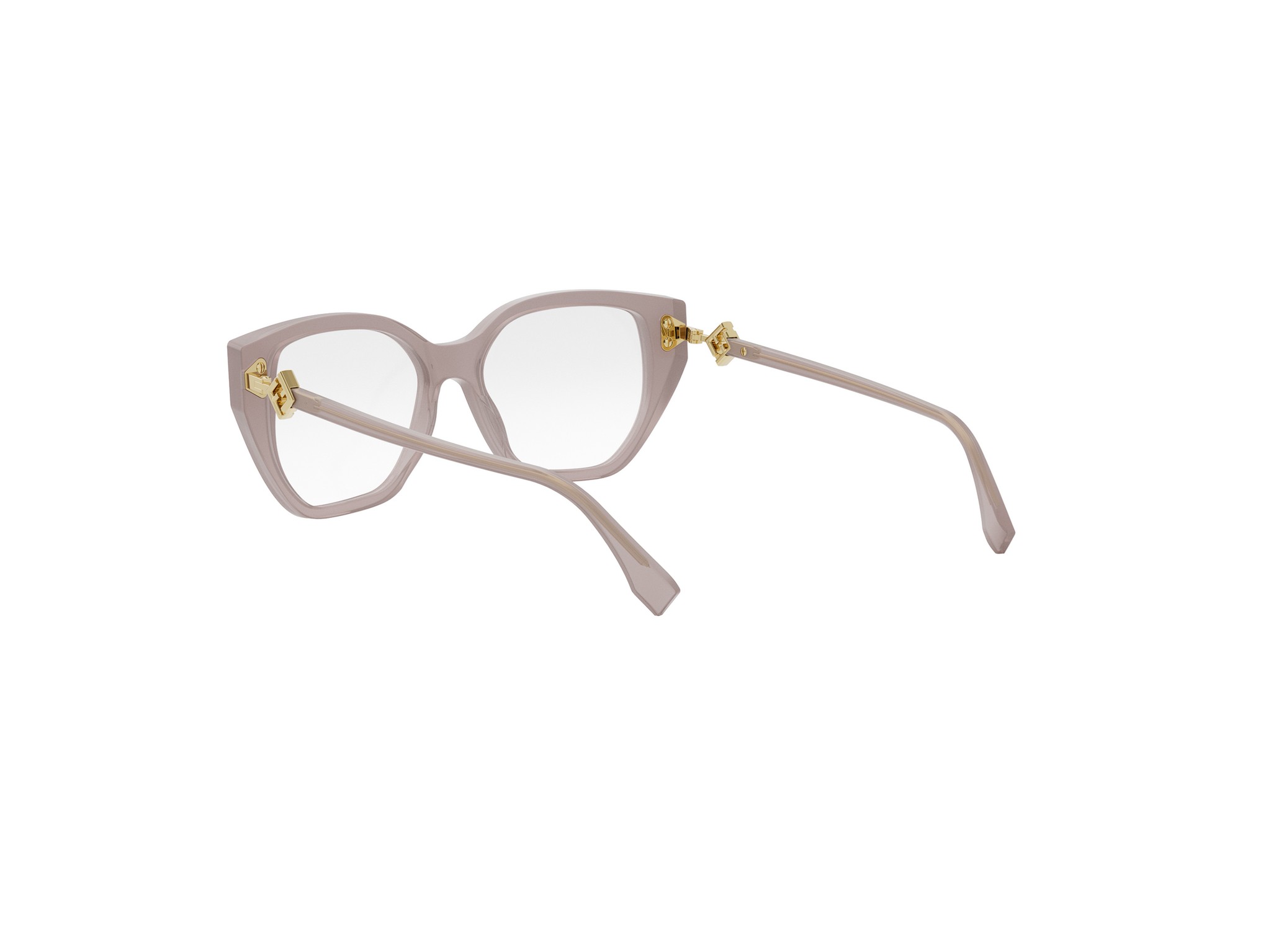 FENDI FE50100I FF Diamonds Rose Rectangular Eyeglasses