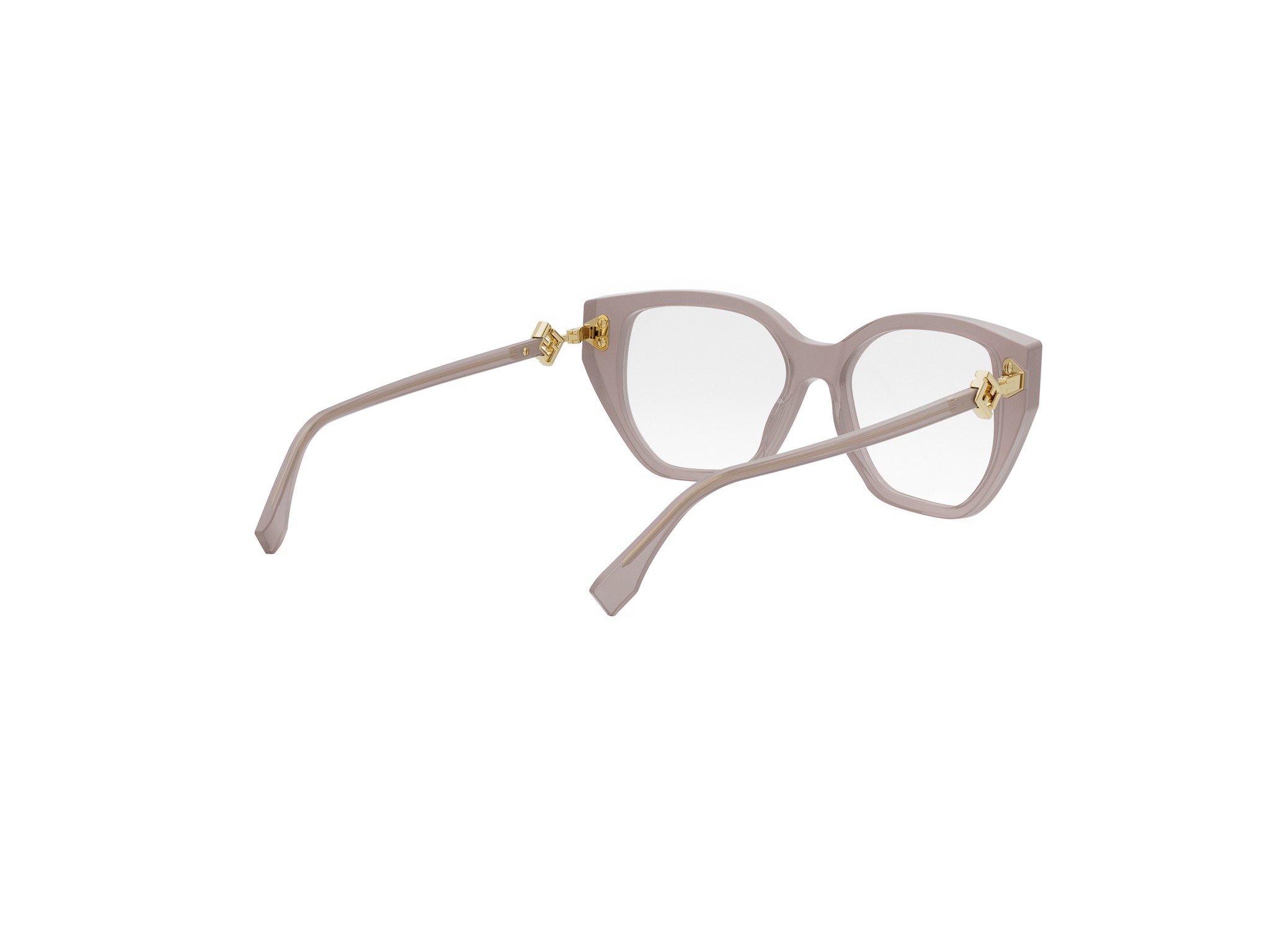 FENDI FE50100I FF Diamonds Rose Rectangular Eyeglasses