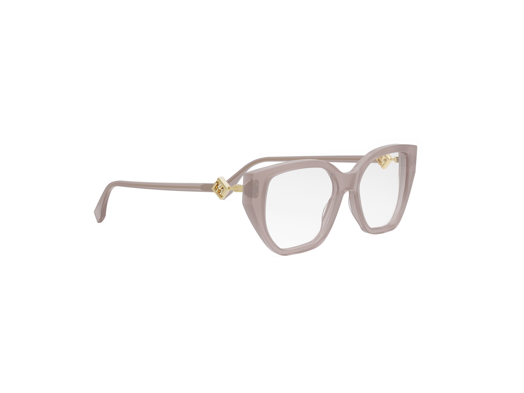 FENDI FE50100I FF Diamonds Rose Rectangular Eyeglasses