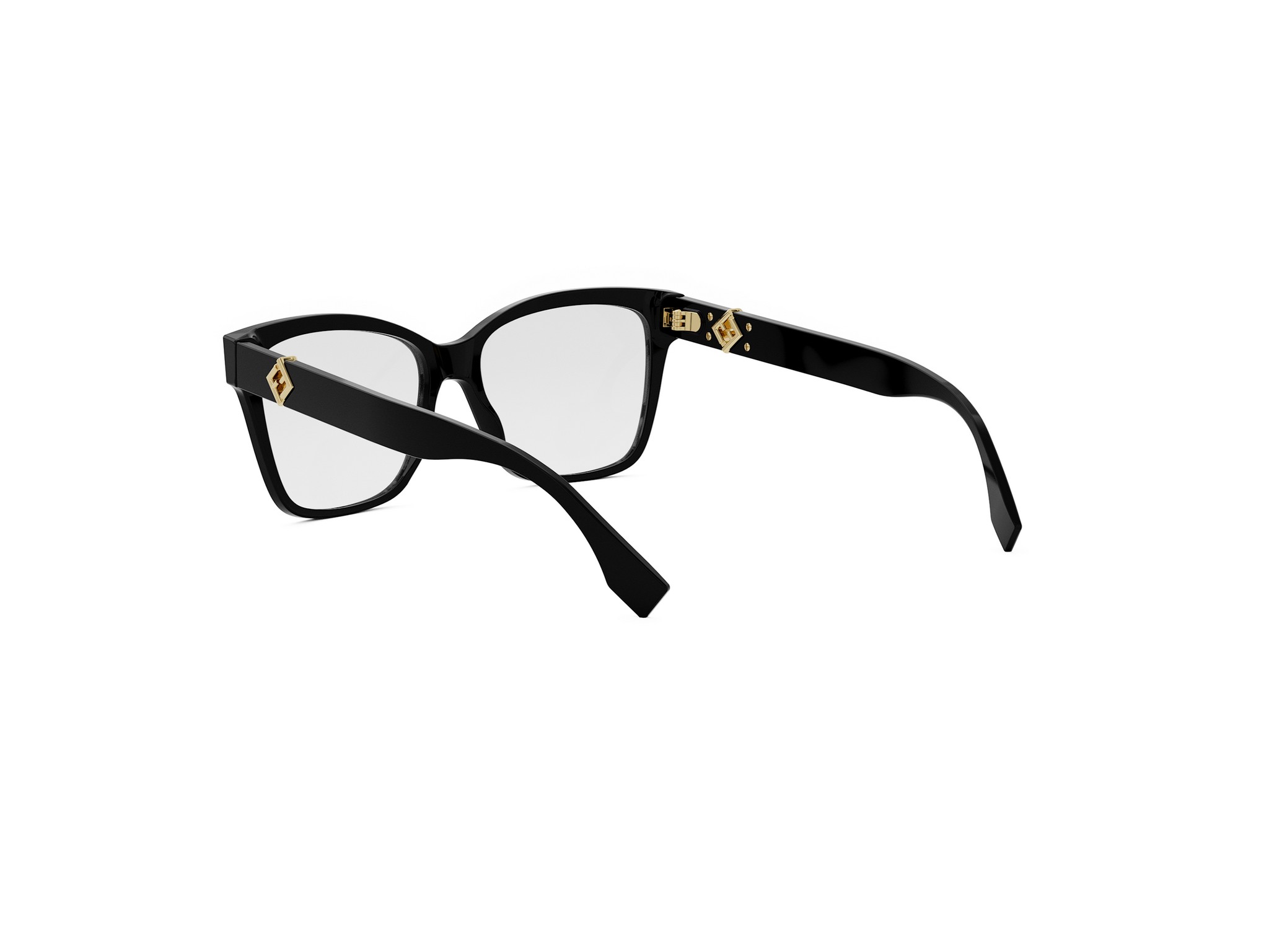FENDI FE50117I FF Diamonds Black Square Eyeglasses