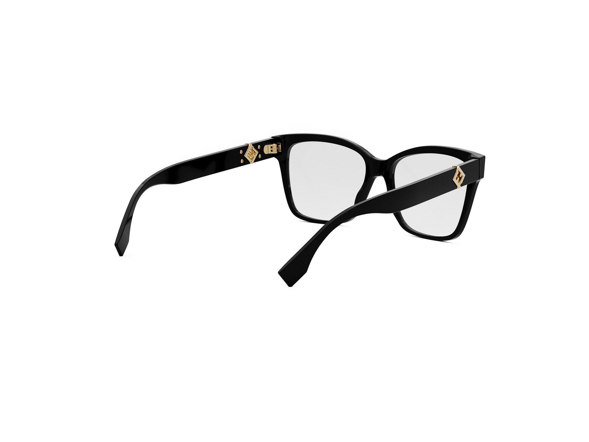 FENDI FE50117I FF Diamonds Black Square Eyeglasses