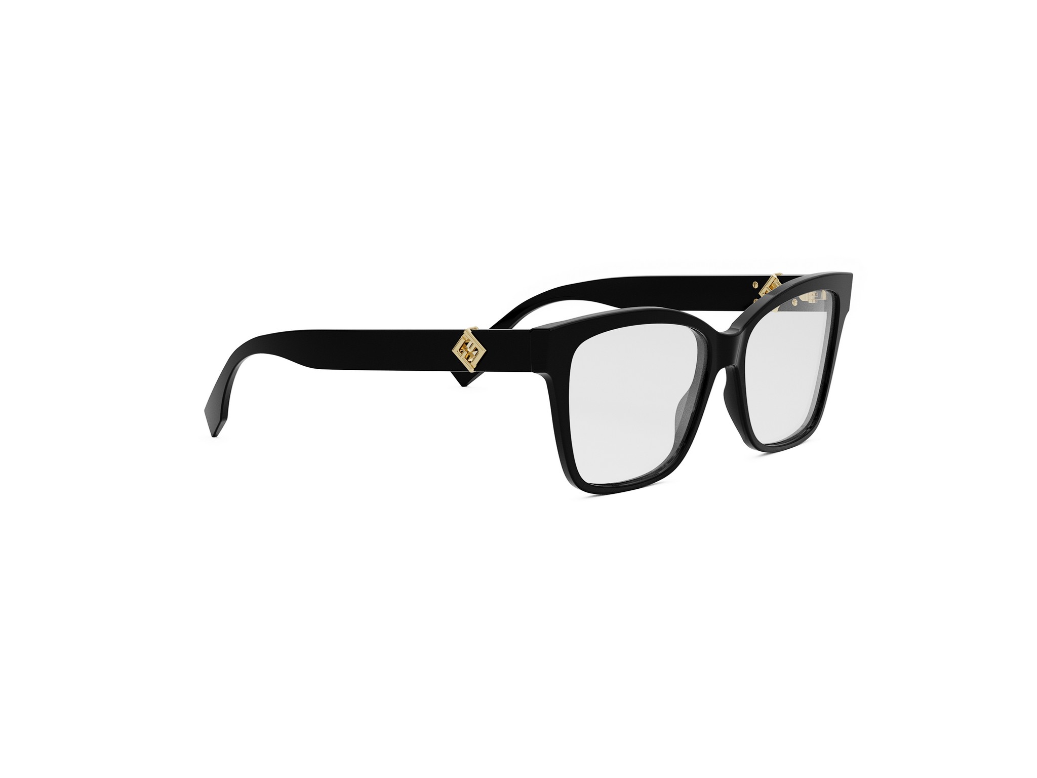 FENDI FE50117I FF Diamonds Black Square Eyeglasses