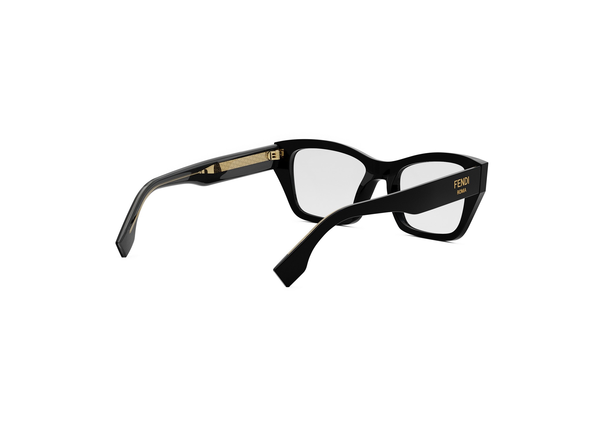 FENDI FE50118I Fendi Roma Black Rectangular Eyeglasses
