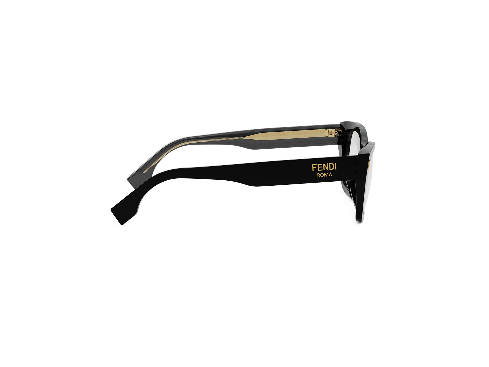 FENDI FE50118I Fendi Roma Black Rectangular Eyeglasses
