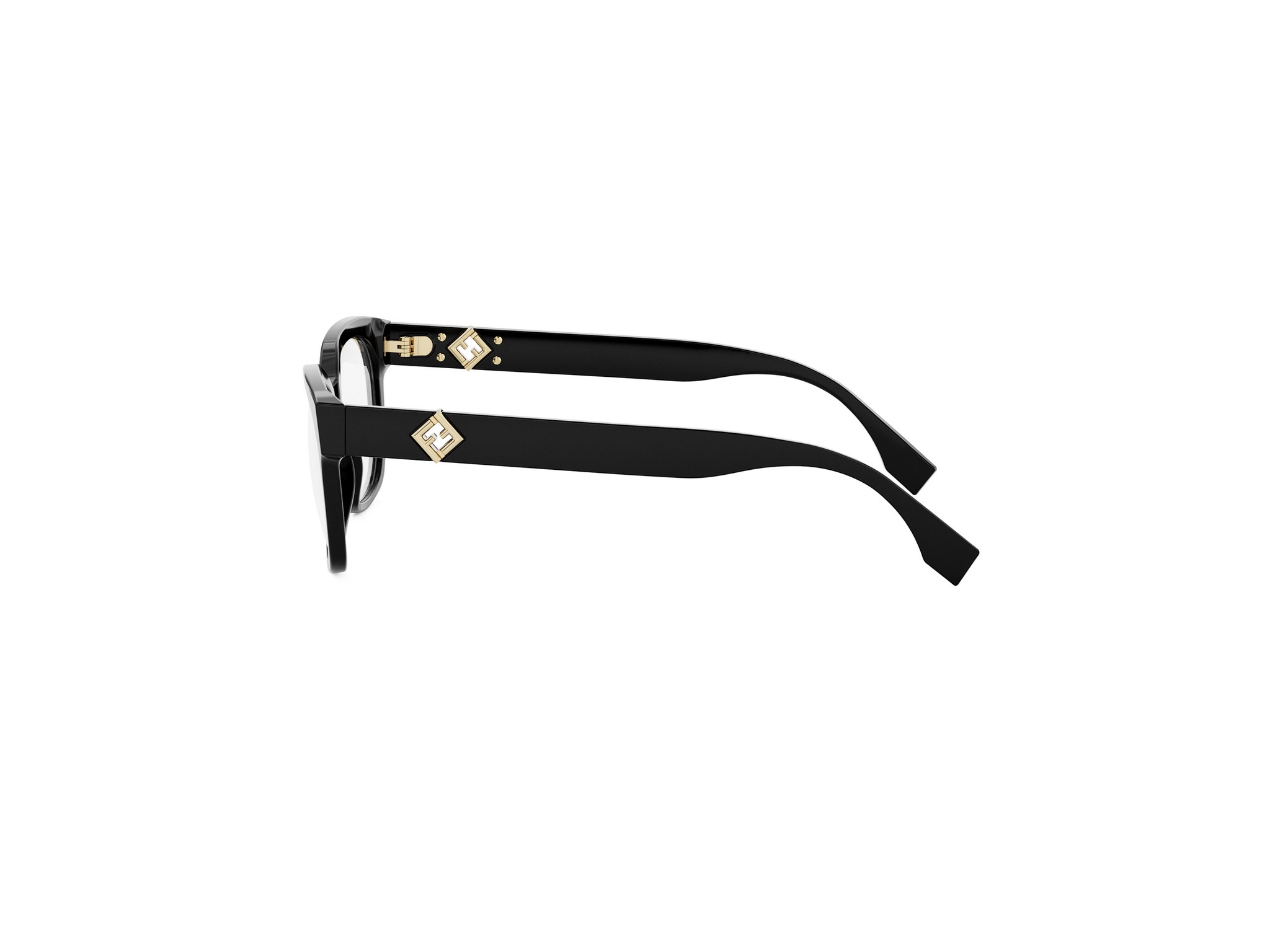FENDI FE50124I FF Diamonds Black Square Eyeglasses
