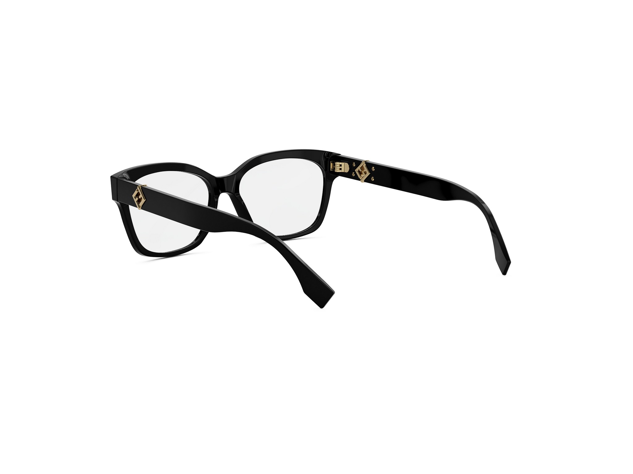 FENDI FE50124I FF Diamonds Black Square Eyeglasses