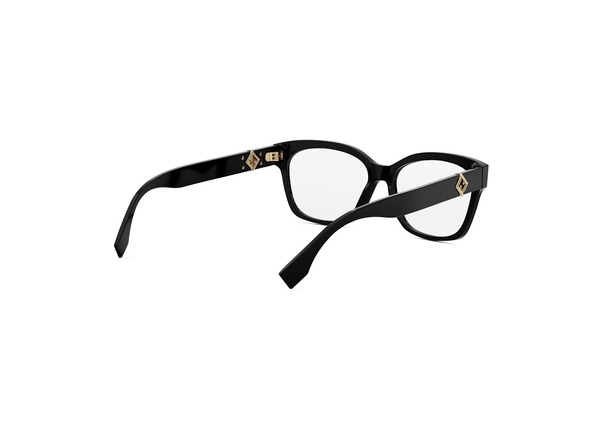 FENDI FE50124I FF Diamonds Black Square Eyeglasses