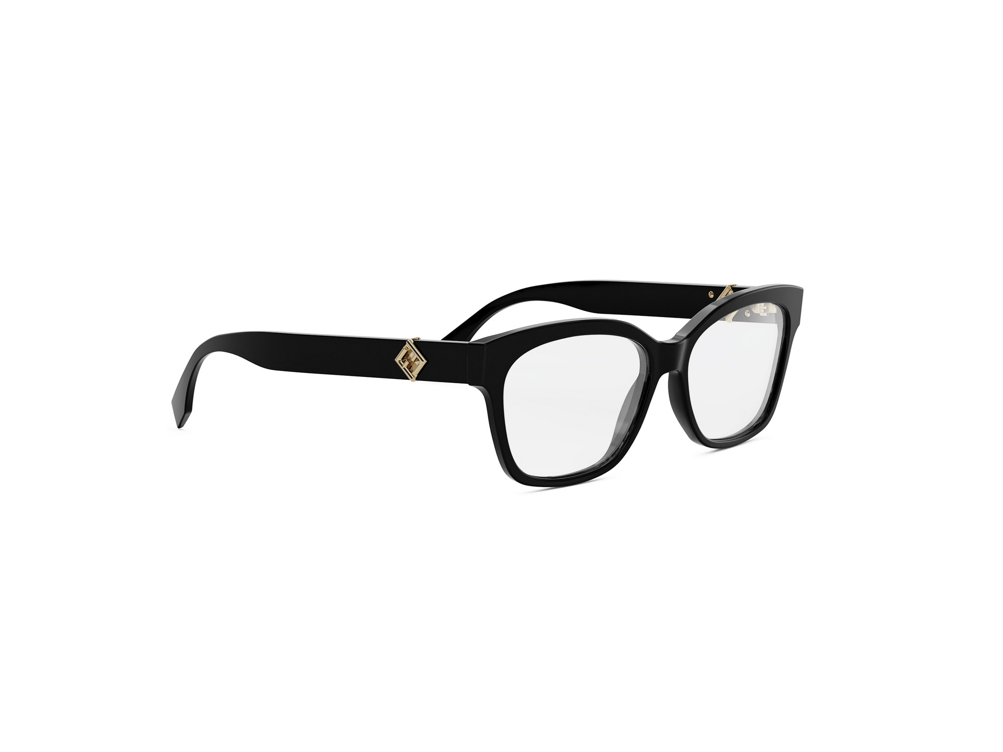 FENDI FE50124I FF Diamonds Black Square Eyeglasses