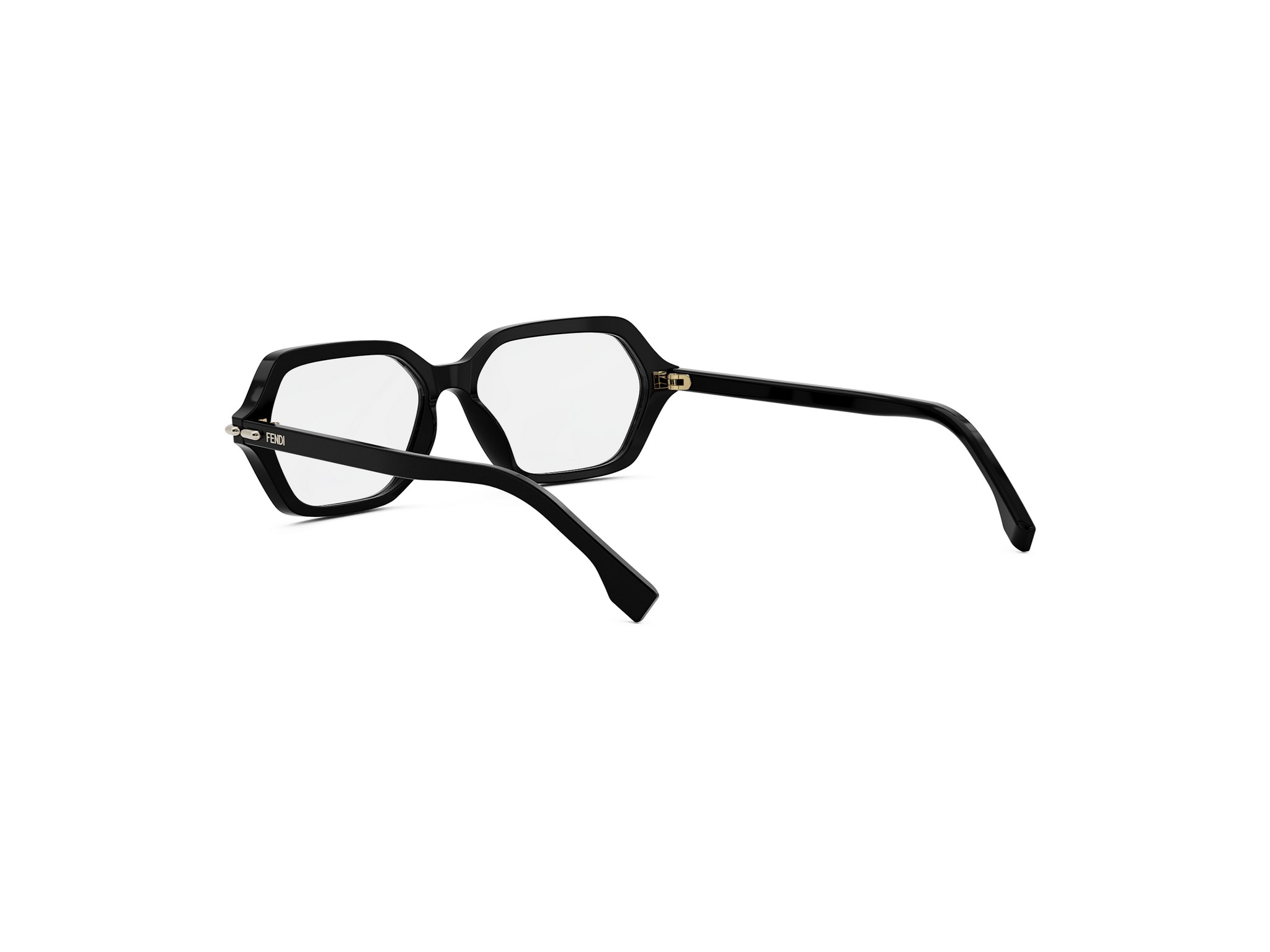 FENDI FE50125I Fendi Selleria Black Geometric Eyeglasses