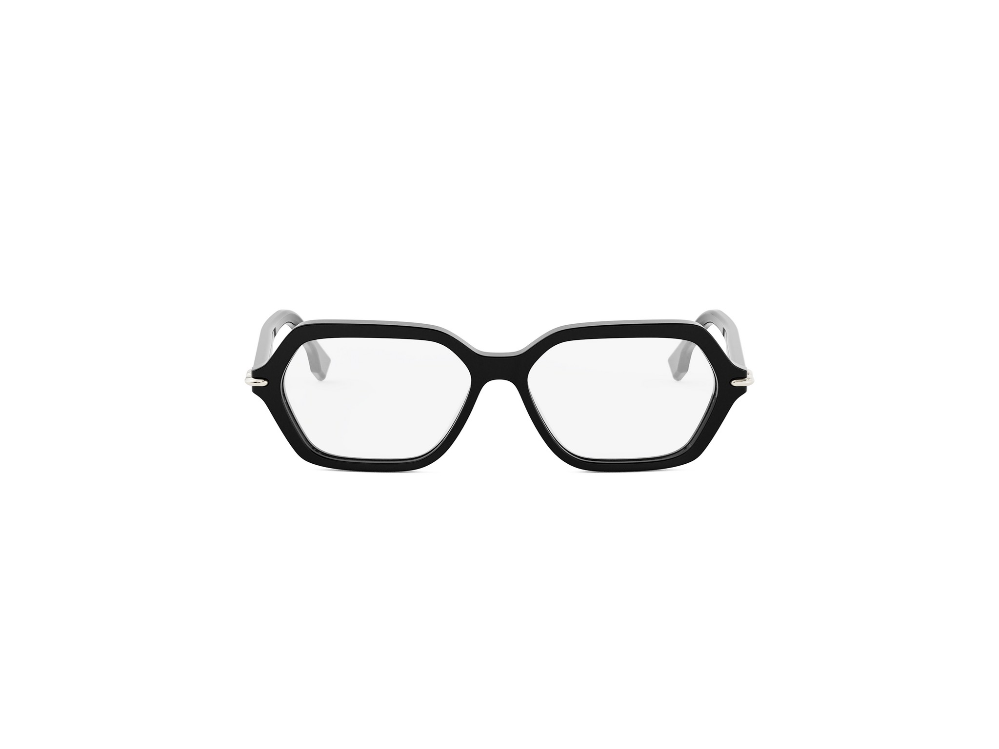 FENDI FE50125I Fendi Selleria Black Geometric Eyeglasses
