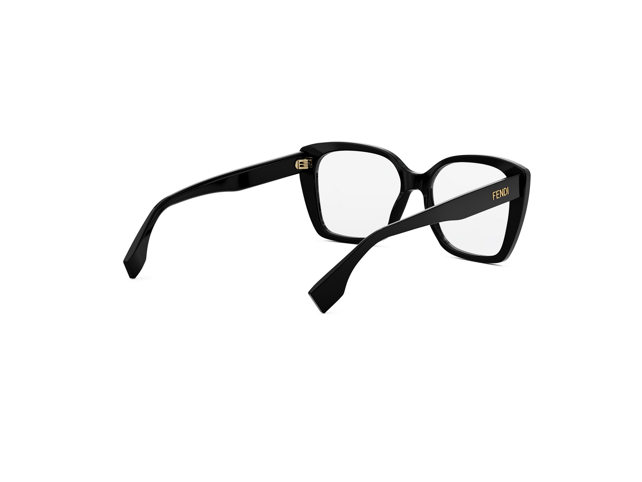 FENDI FE50127I Lettering Black Square Eyeglasses