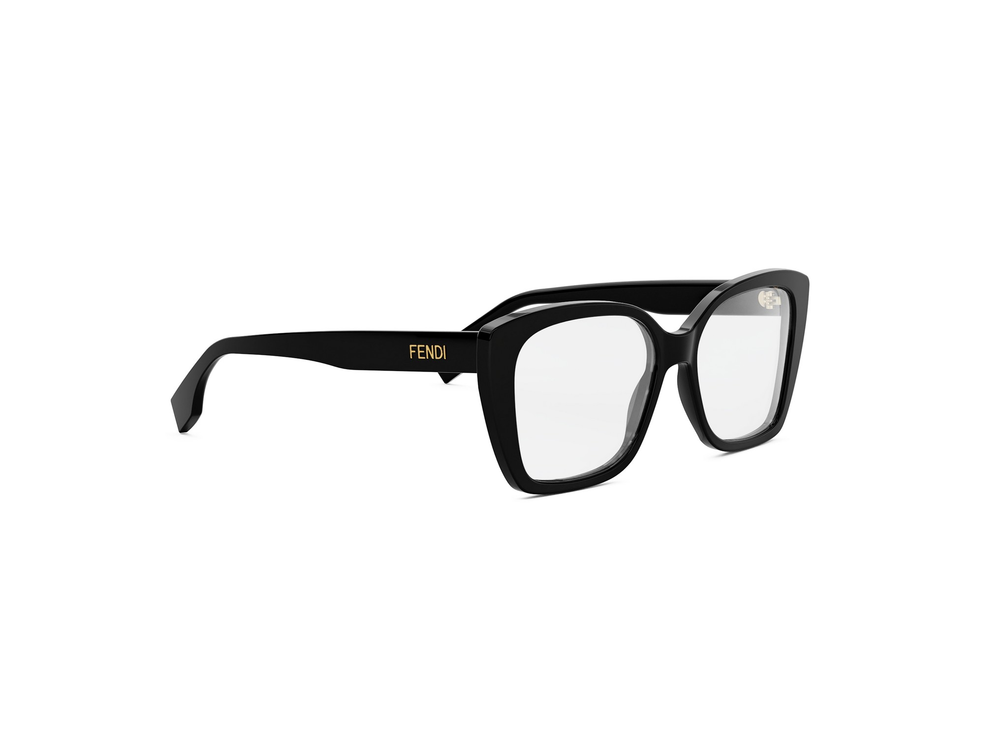 FENDI FE50127I Lettering Black Square Eyeglasses