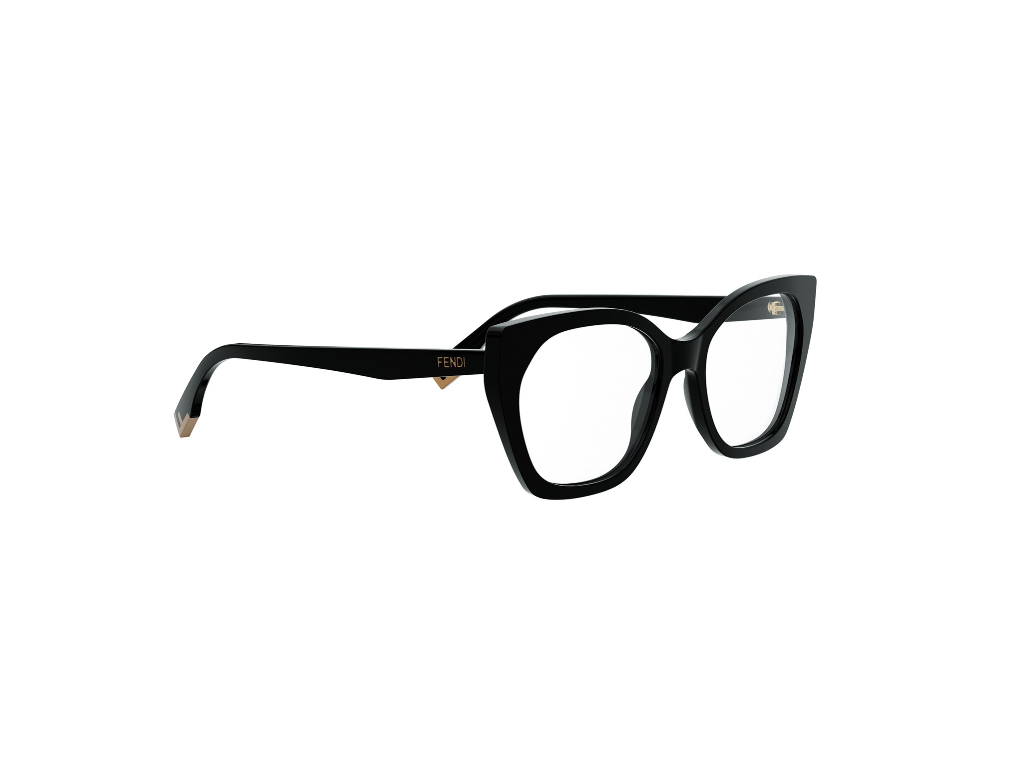 FENDI FE50136I Fendi Way Black Geometric Eyeglasses