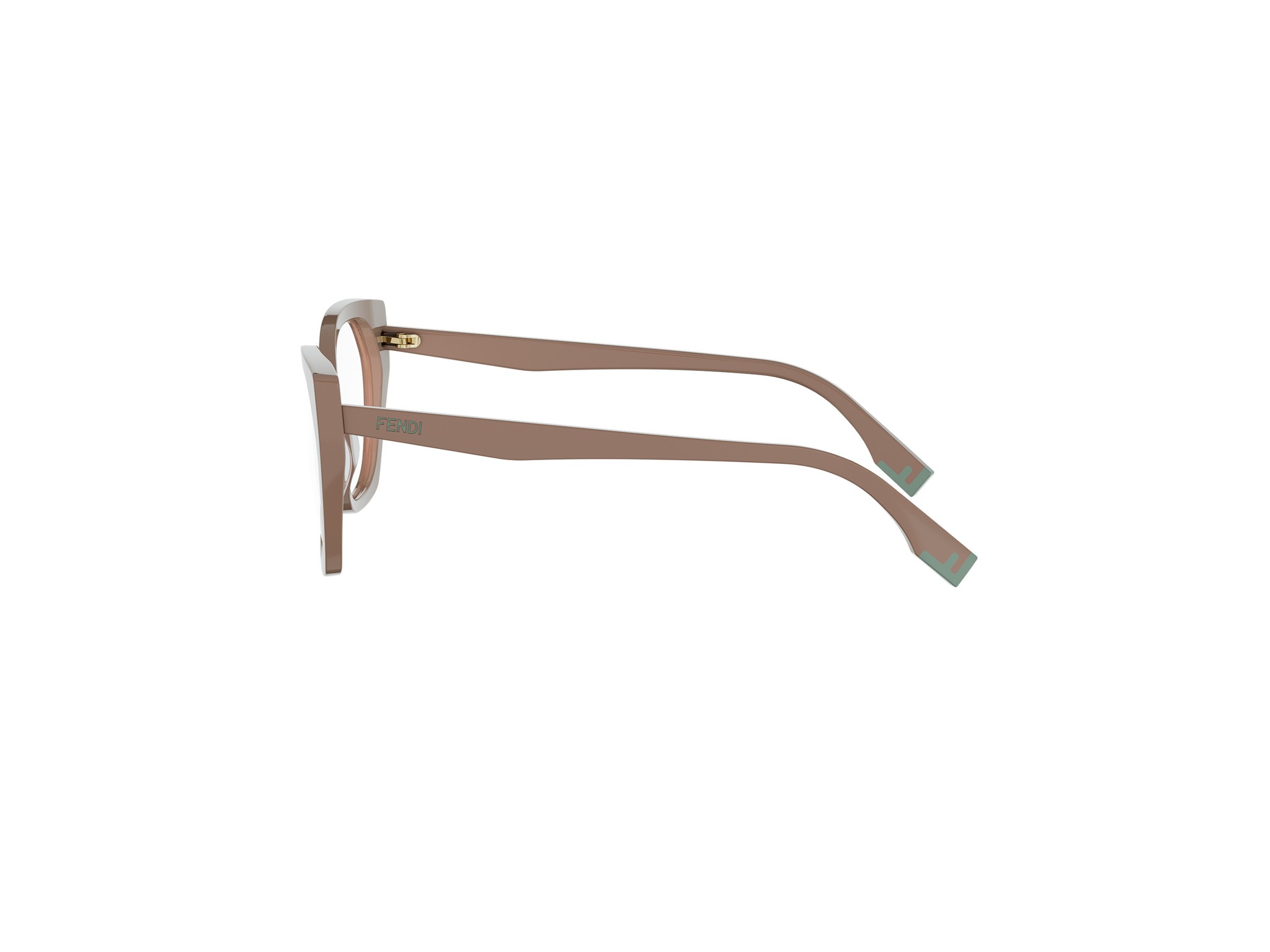 FENDI FE50136I Fendi Way Brown Geometric Eyeglasses
