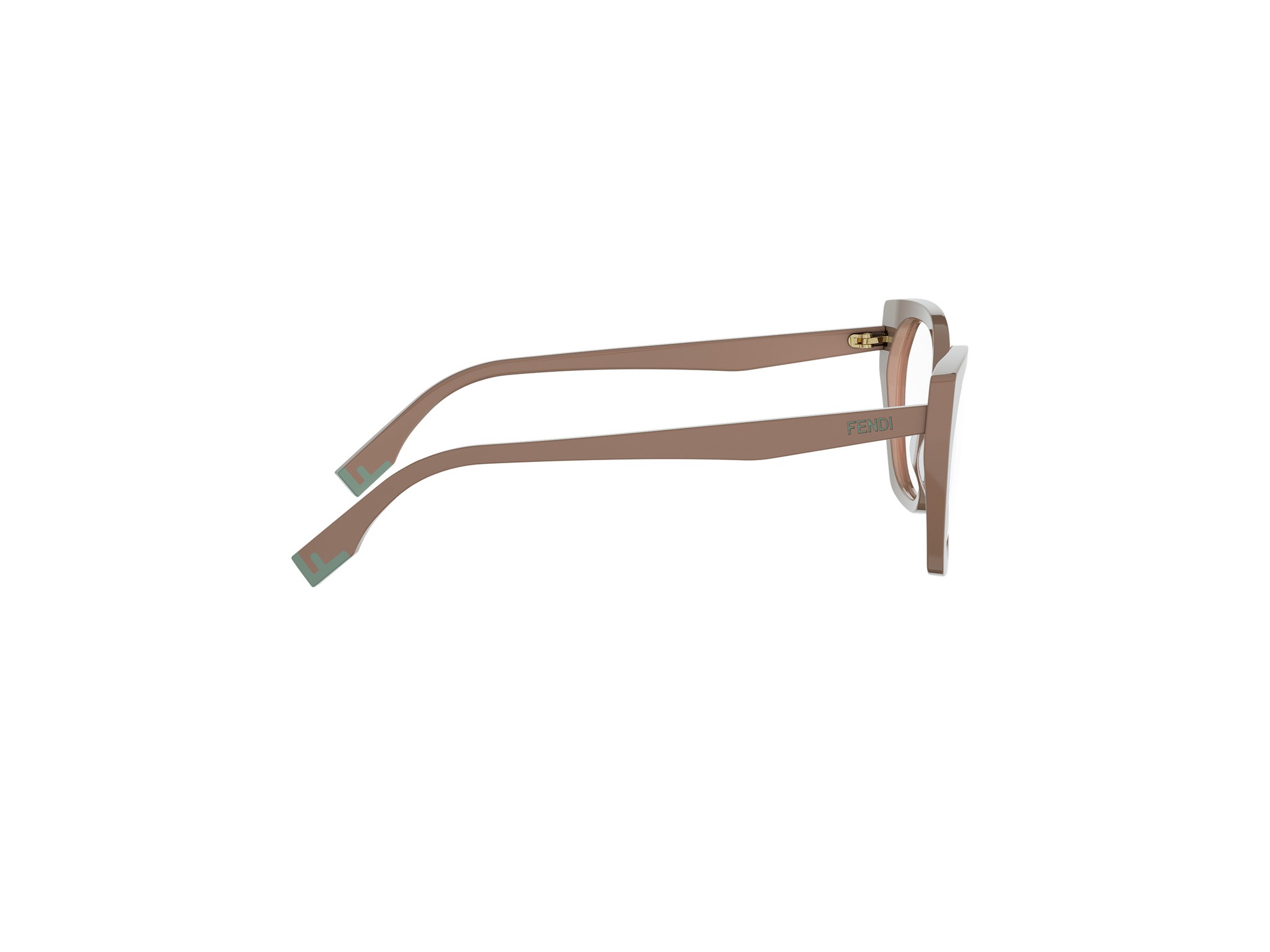 FENDI FE50136I Fendi Way Brown Geometric Eyeglasses