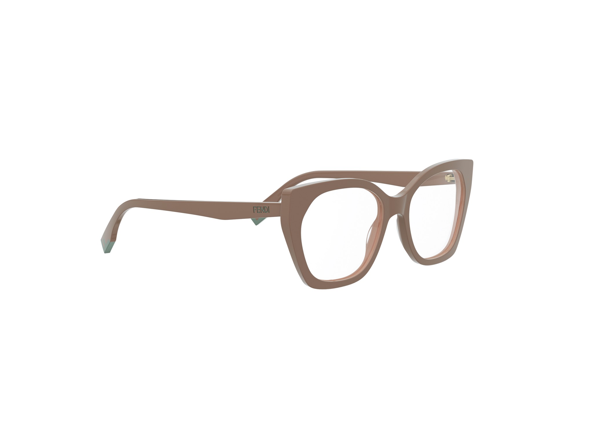 FENDI FE50136I Fendi Way Brown Geometric Eyeglasses